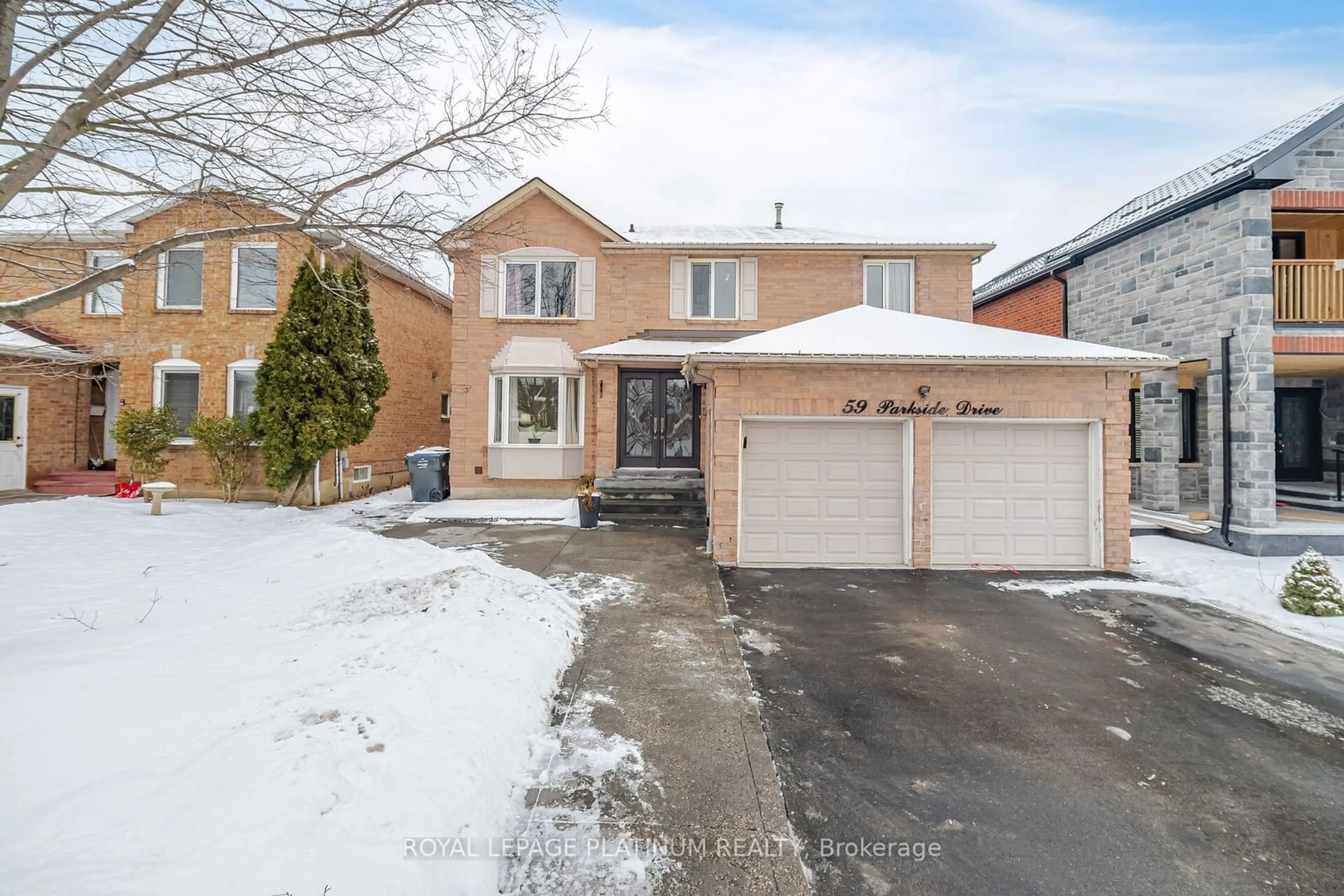 Home with brick exterior material, street for 59 Parkside Dr, Brampton Ontario L6Y 3A1