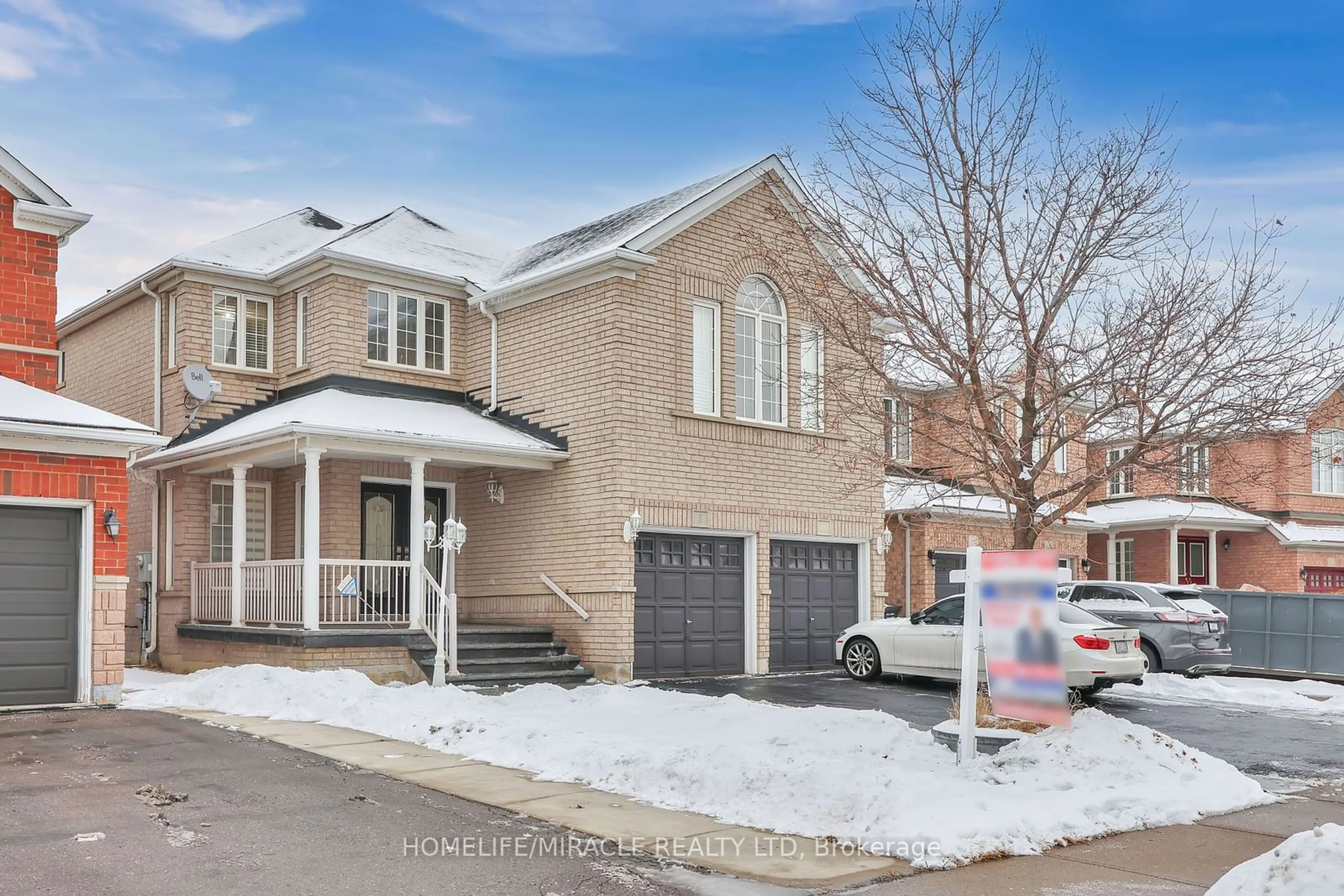 Home with brick exterior material, street for 8 Bottlebrush Dr, Brampton Ontario L6R 2Z5