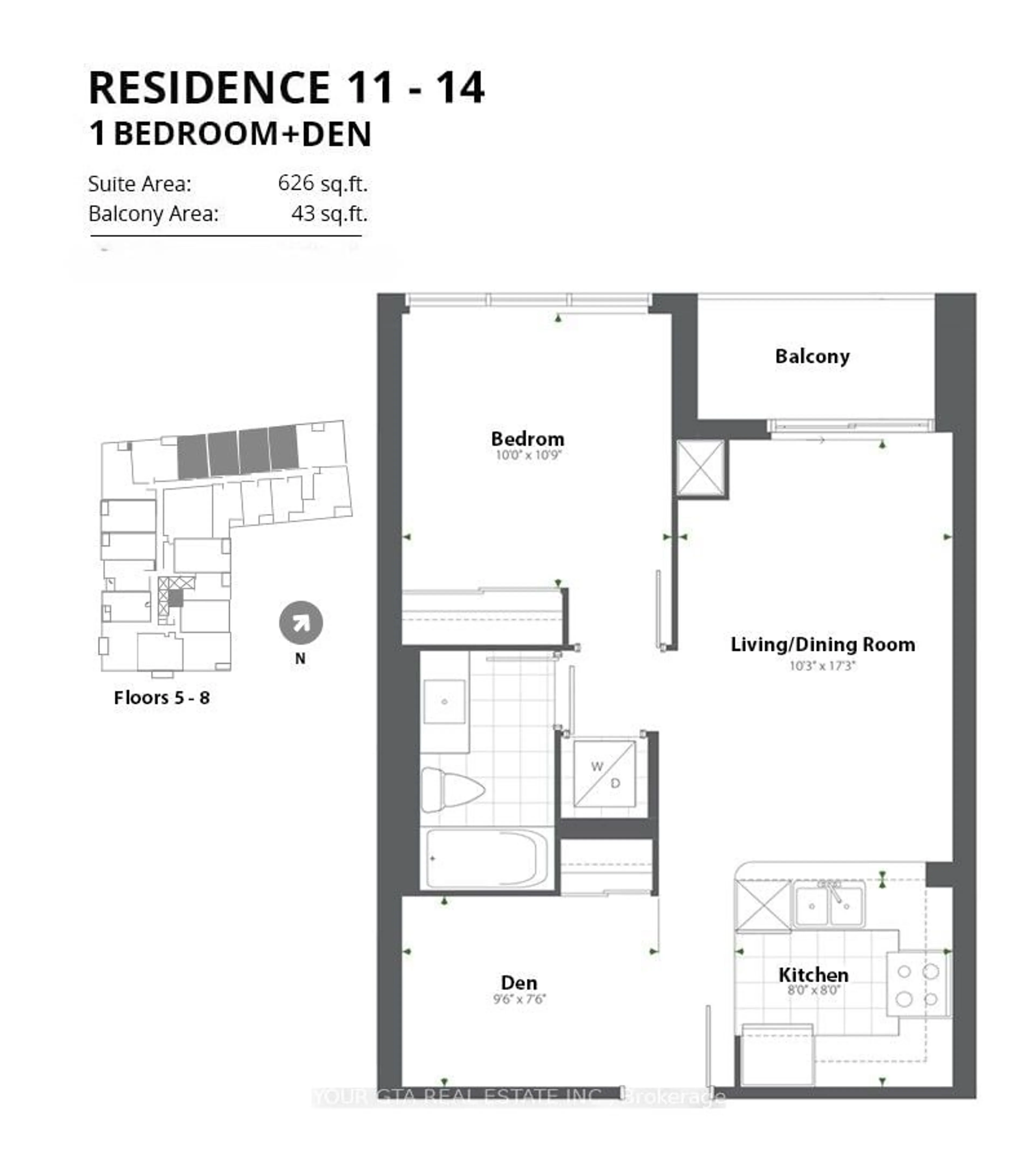 Floor plan for 50 Thomas Riley Rd #711, Toronto Ontario M9B 0C5