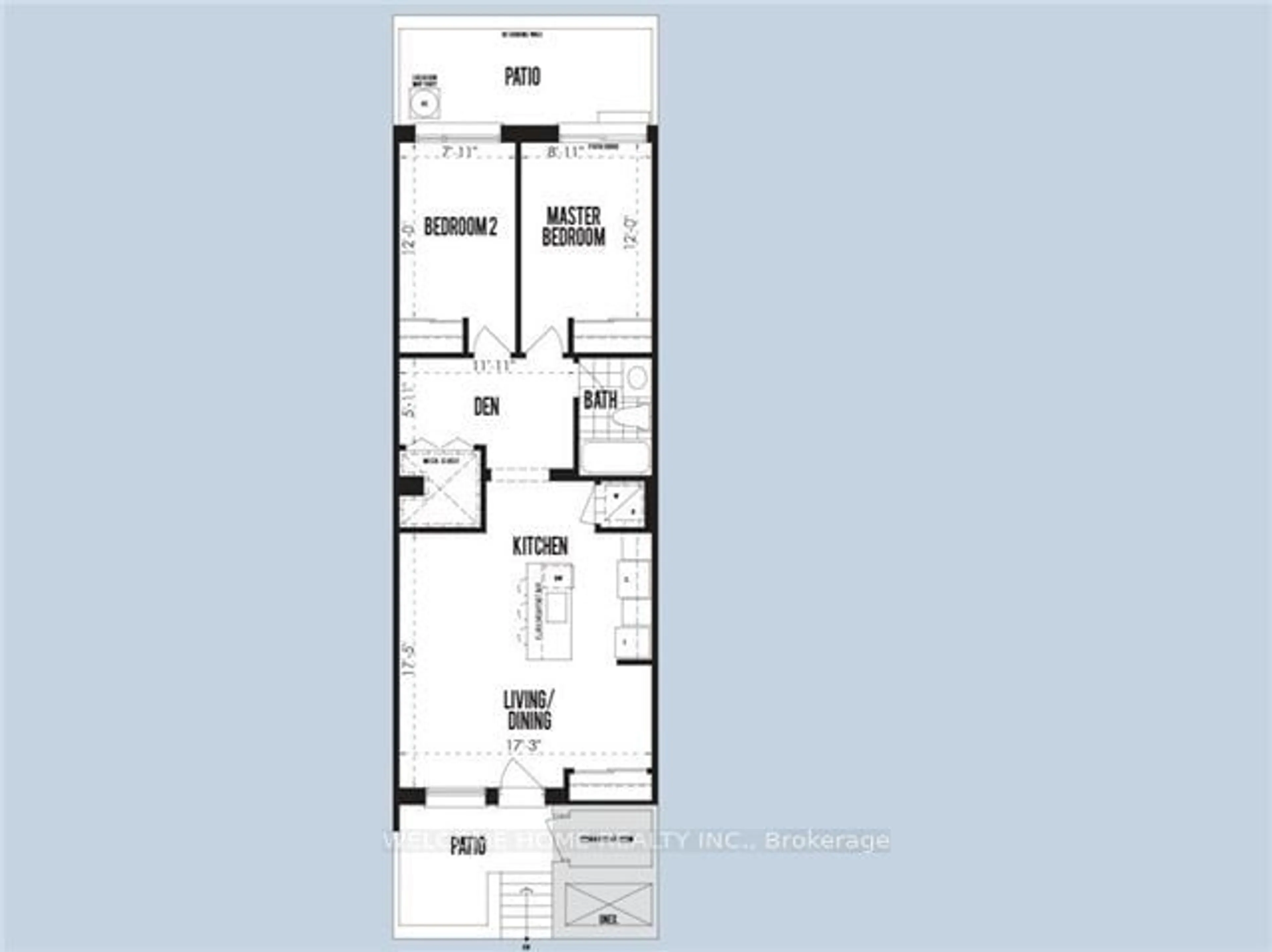 Floor plan for 155 William Duncan Rd #1, Toronto Ontario M3K 0B9