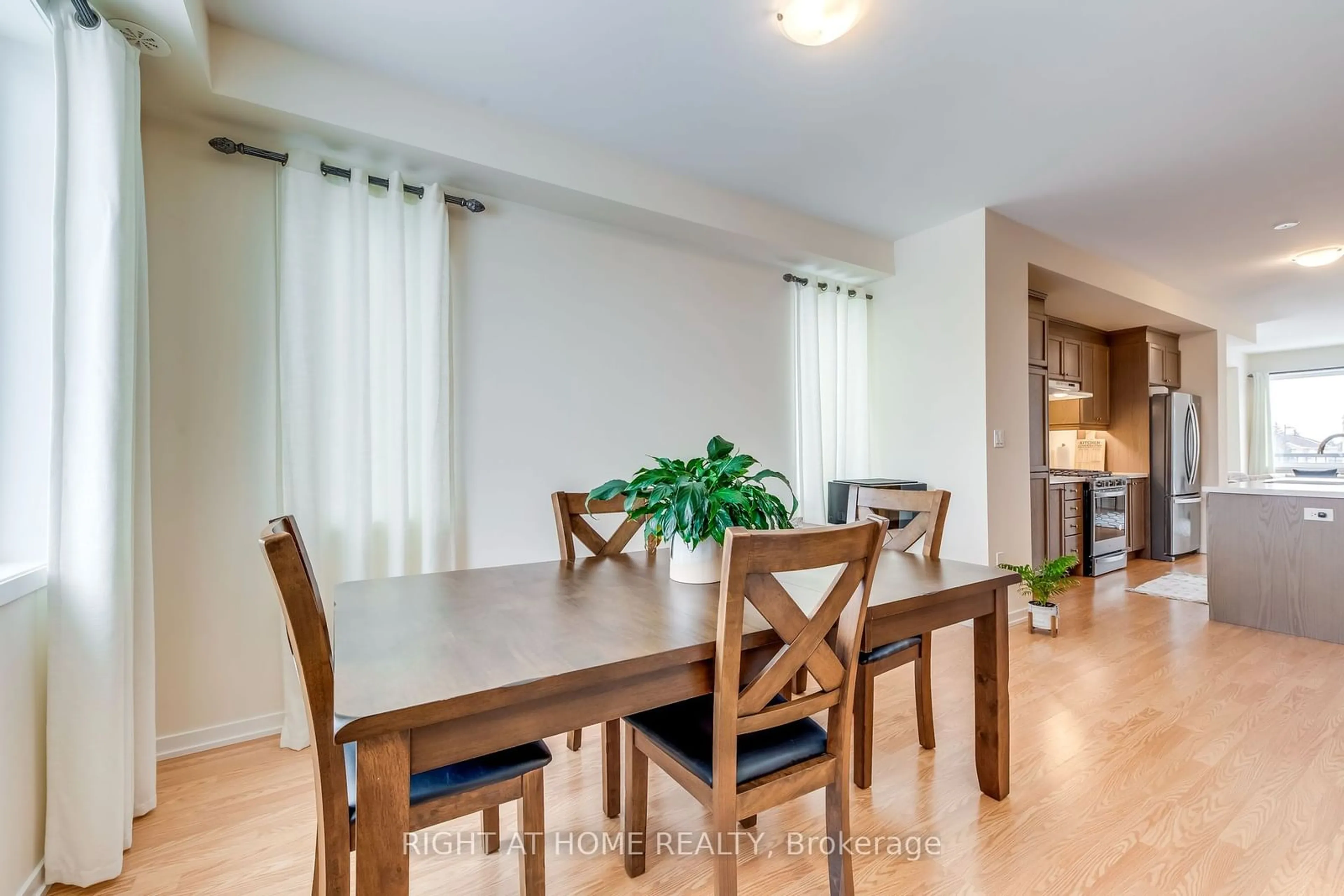 Dining room, wood/laminate floor for 68 Lambert Lane, Caledon Ontario L7E 4M4