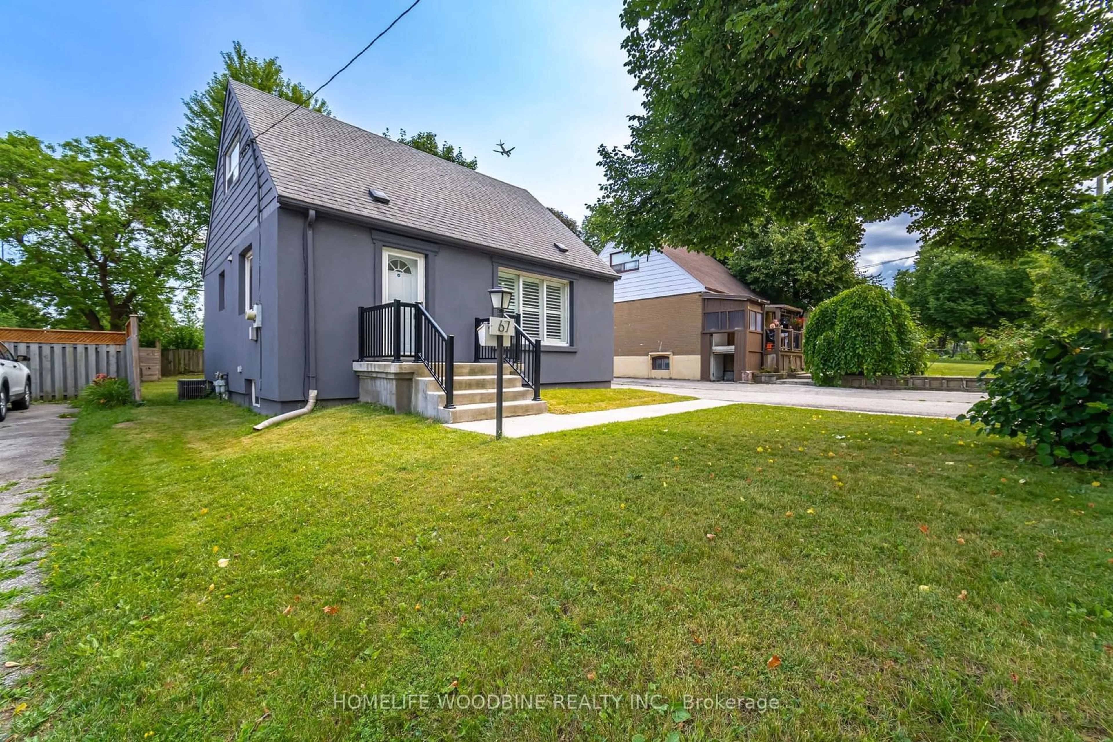 A pic from outside/outdoor area/front of a property/back of a property/a pic from drone, street for 67 Allenby Ave, Toronto Ontario M9W 1S7