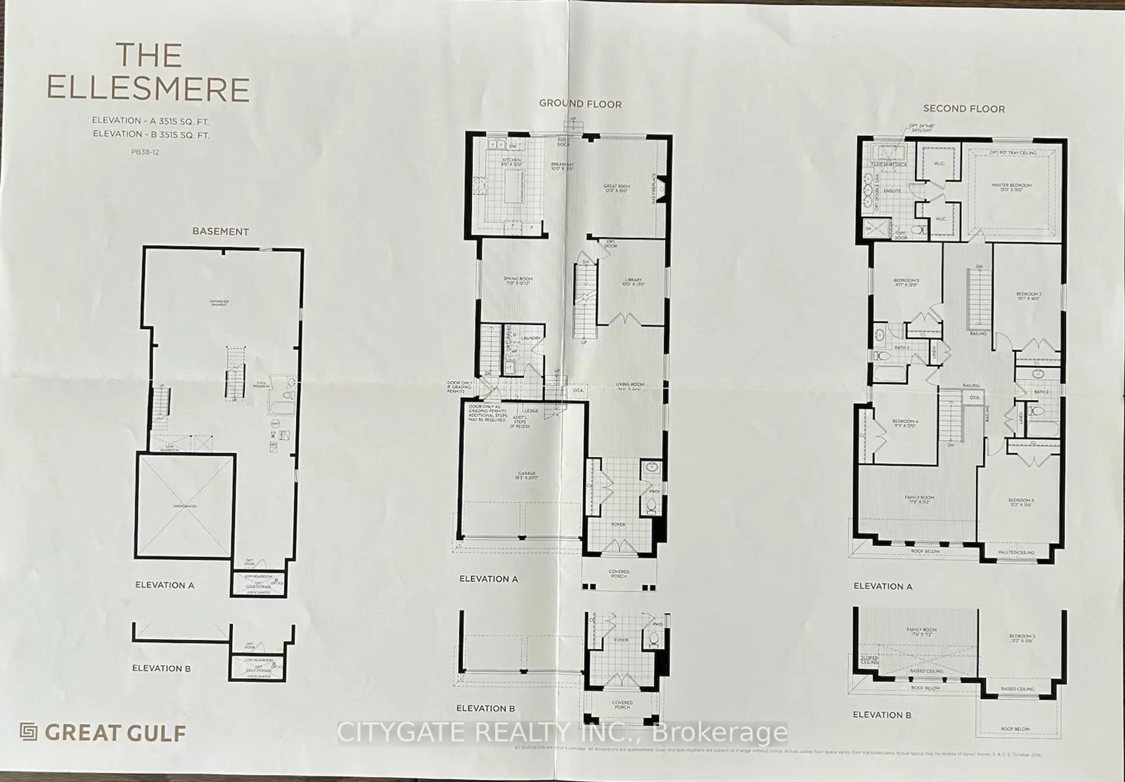 Floor plan for 44 elysian fields Circ, Brampton Ontario L6Y 6E9