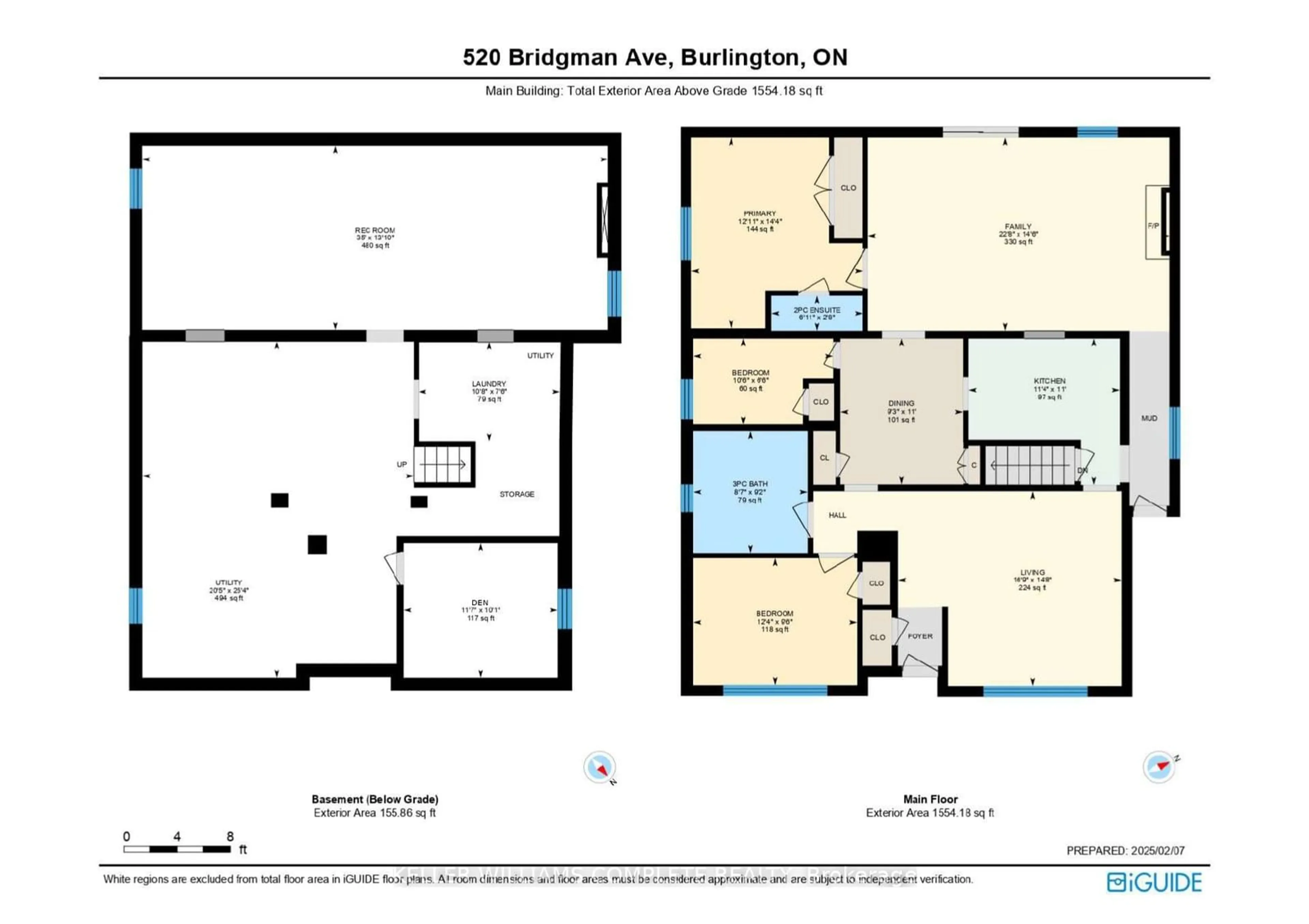 Floor plan for 520 Bridgman Ave, Burlington Ontario L7R 2V4