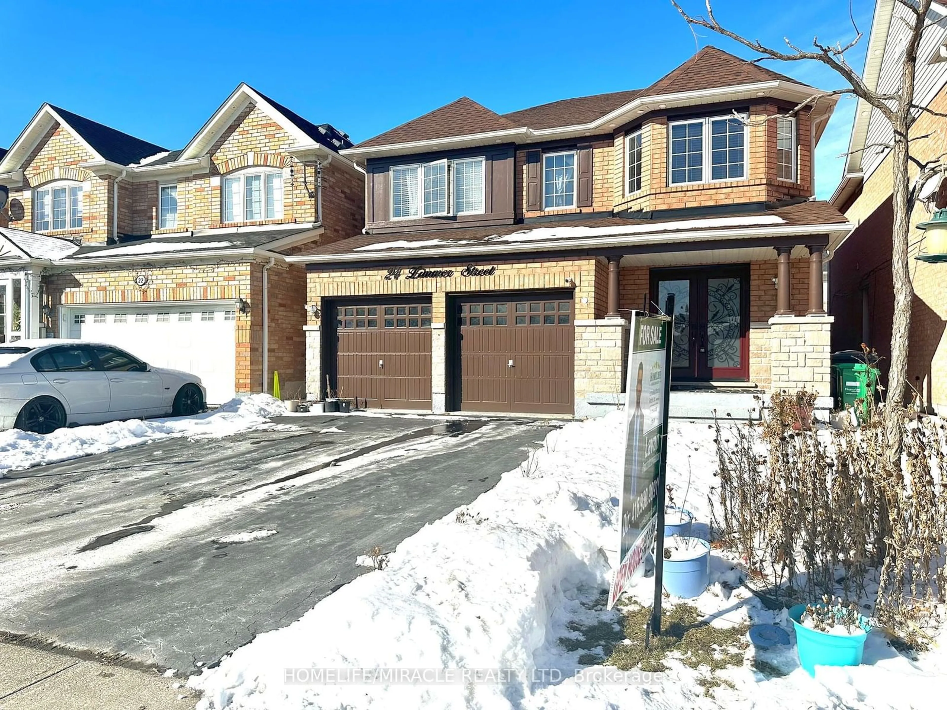 Home with brick exterior material, street for 24 Zimmer St, Brampton Ontario L6S 6L3