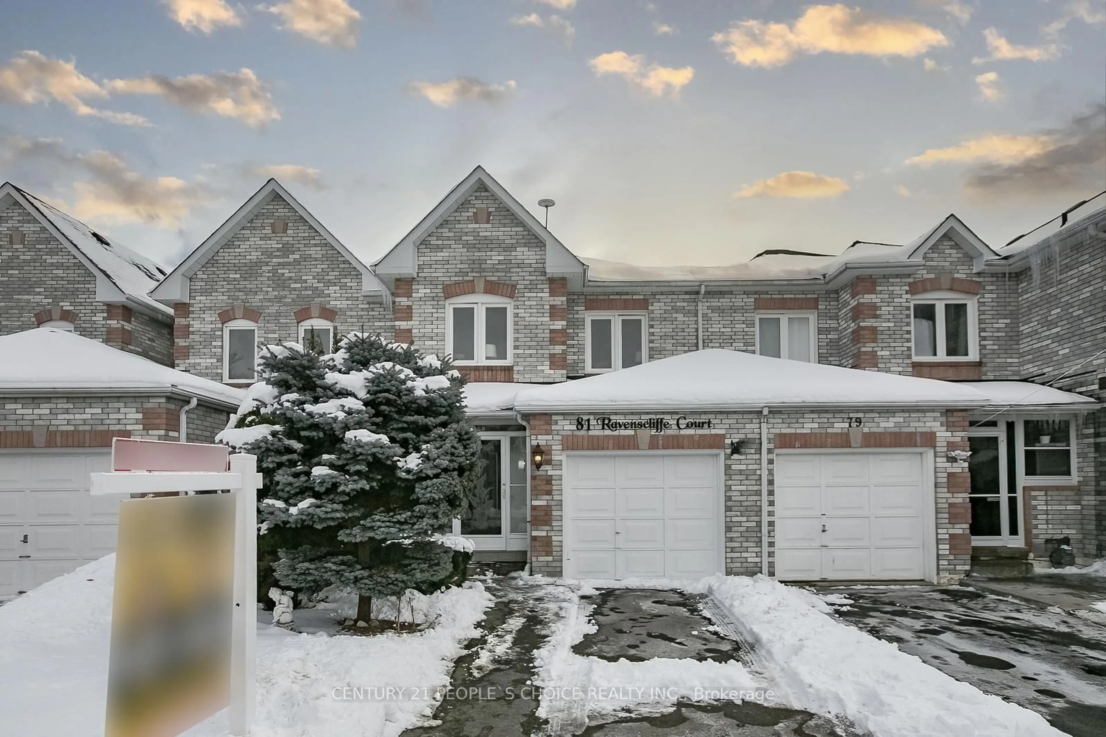 A pic from outside/outdoor area/front of a property/back of a property/a pic from drone, street for 81 Ravenscliffe Crt, Brampton Ontario L6X 4N9