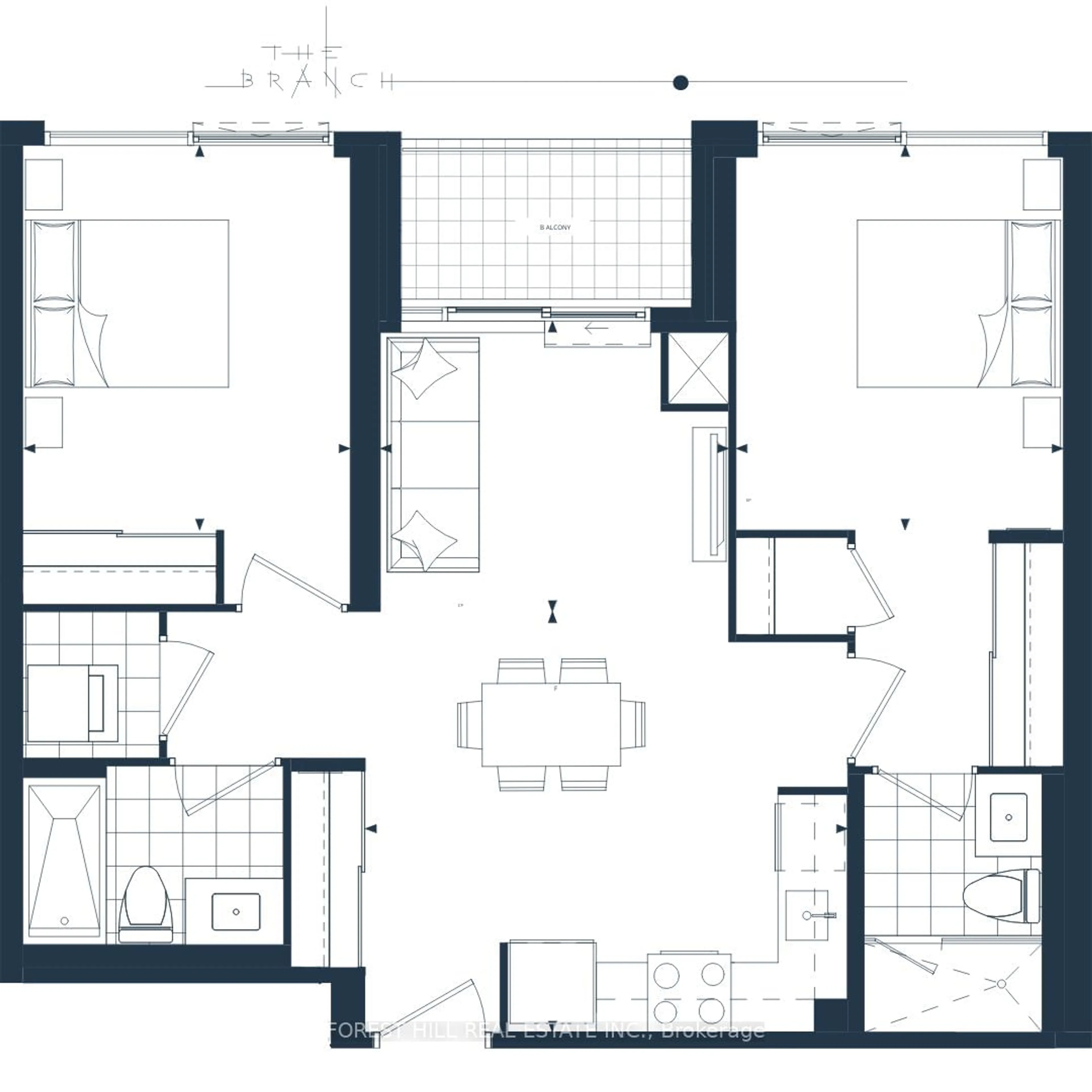 Floor plan for 2450 Old Bronte Rd #513, Oakville Ontario L5M 5P6