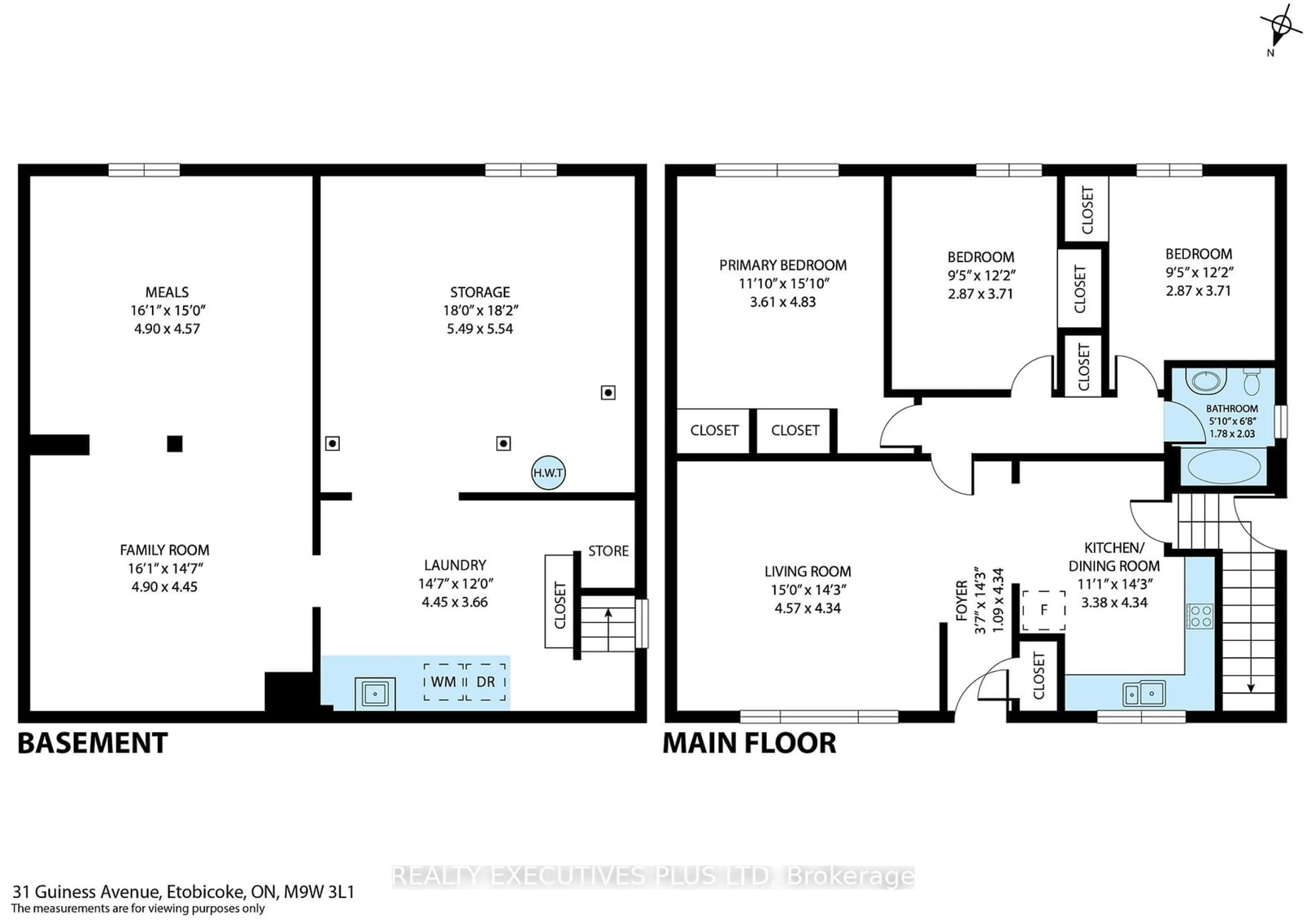 Floor plan for 31 Guiness Ave, Toronto Ontario M9W 3L1