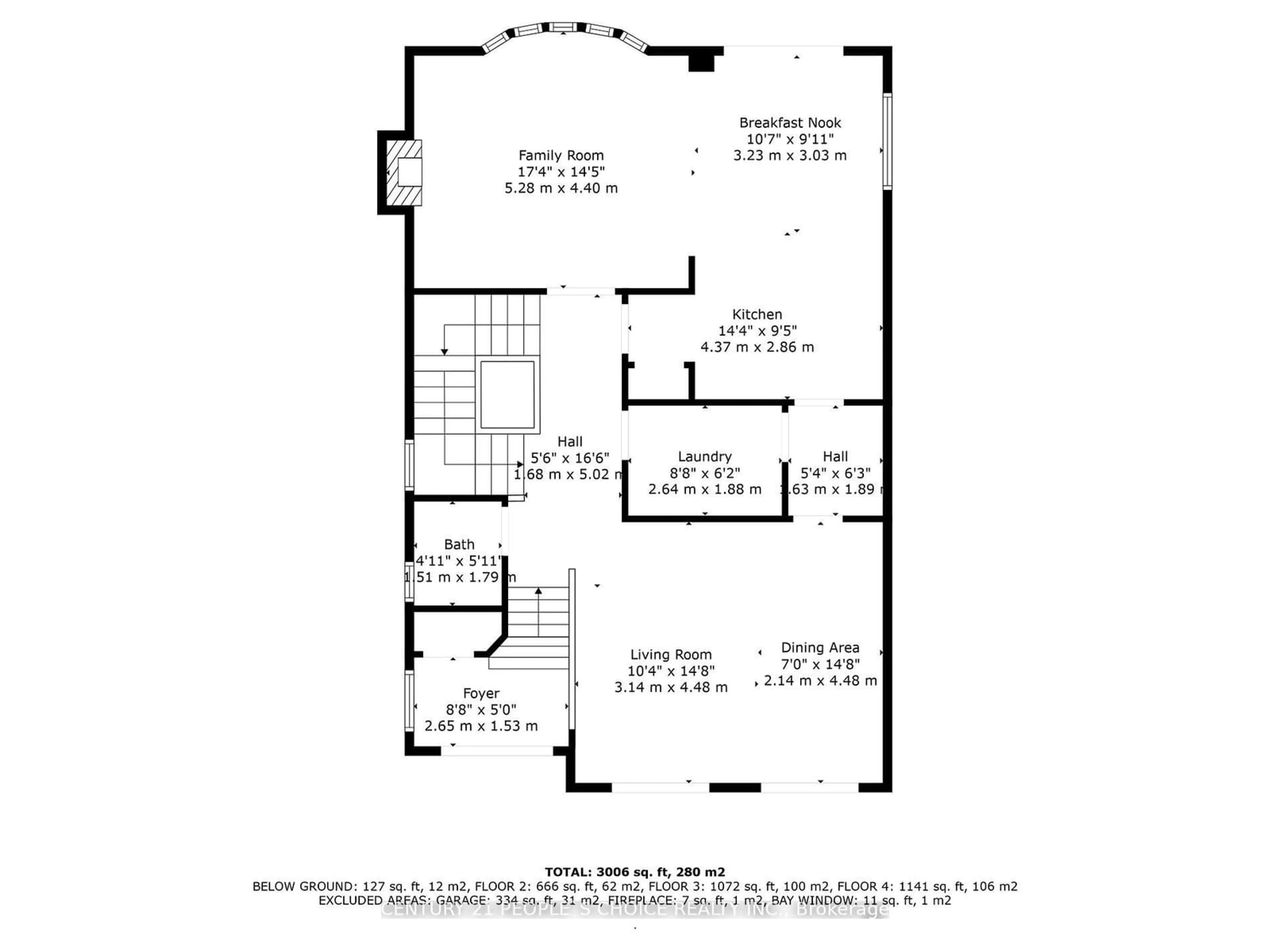 Floor plan for 25 Fahey Dr, Brampton Ontario L6Y 0N8