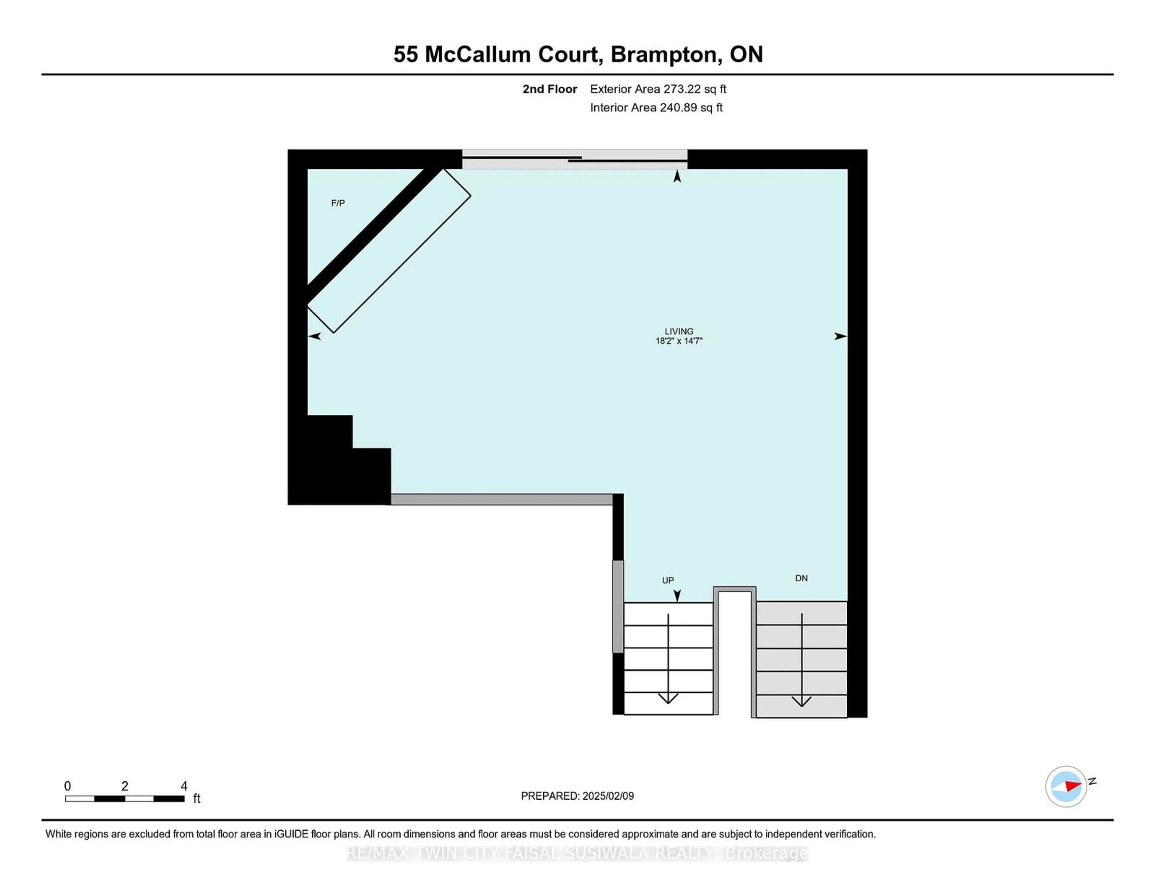 Floor plan for 55 McCallum Crt, Brampton Ontario L6W 3M4