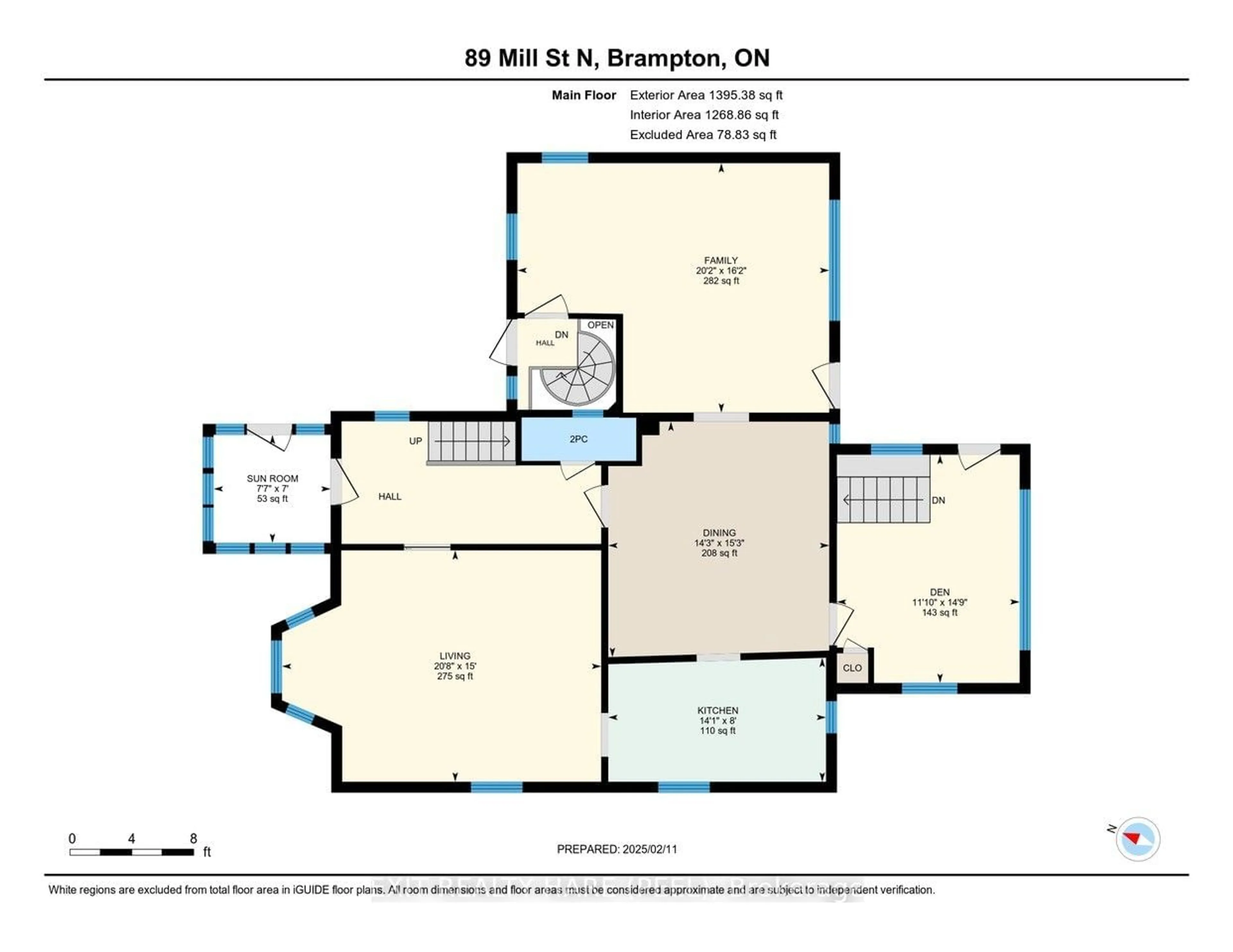 Floor plan for 89 Mill St, Brampton Ontario L6X 1T5