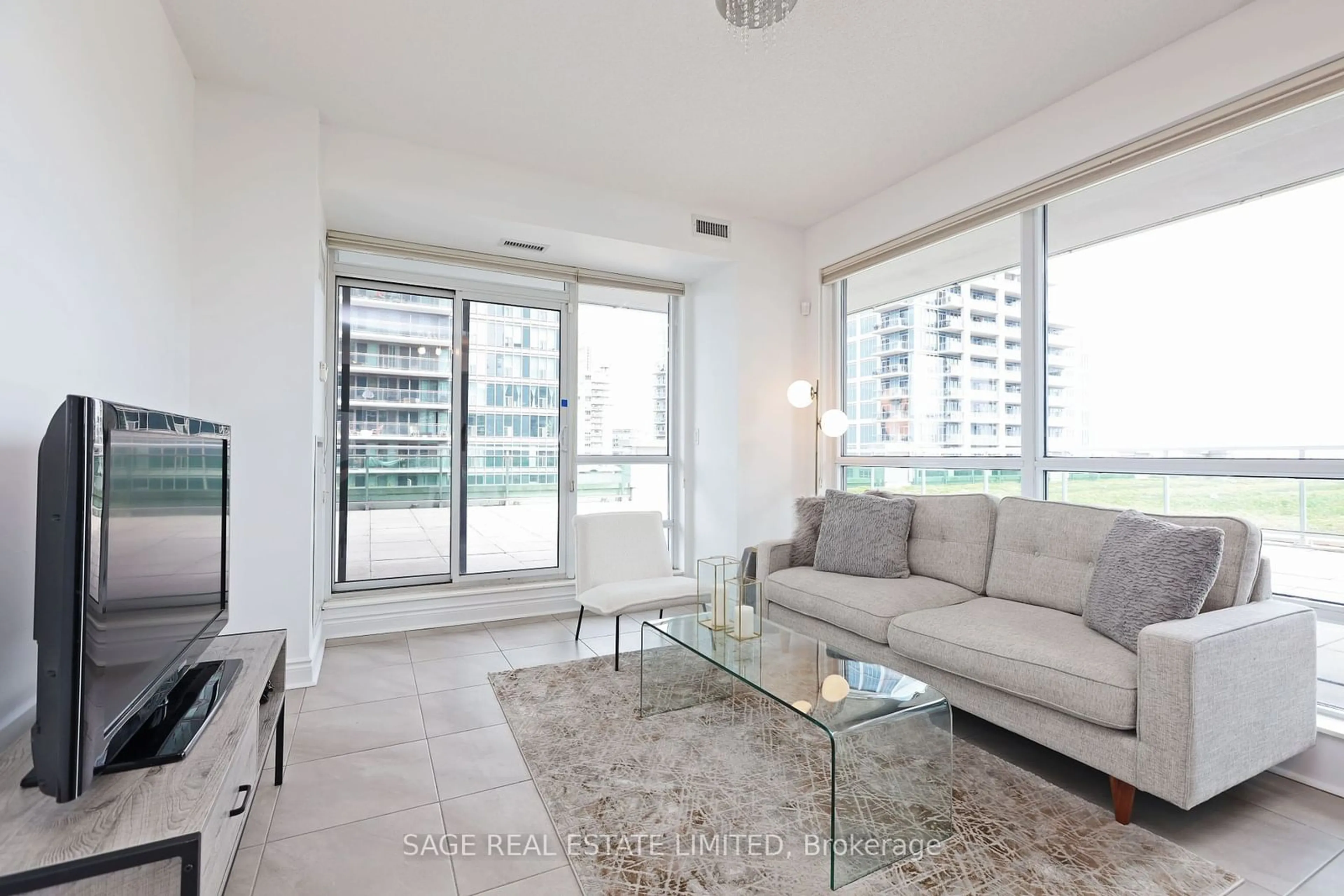 Living room with furniture, unknown for 16 Brookers Lane #409, Toronto Ontario M8V 0A5