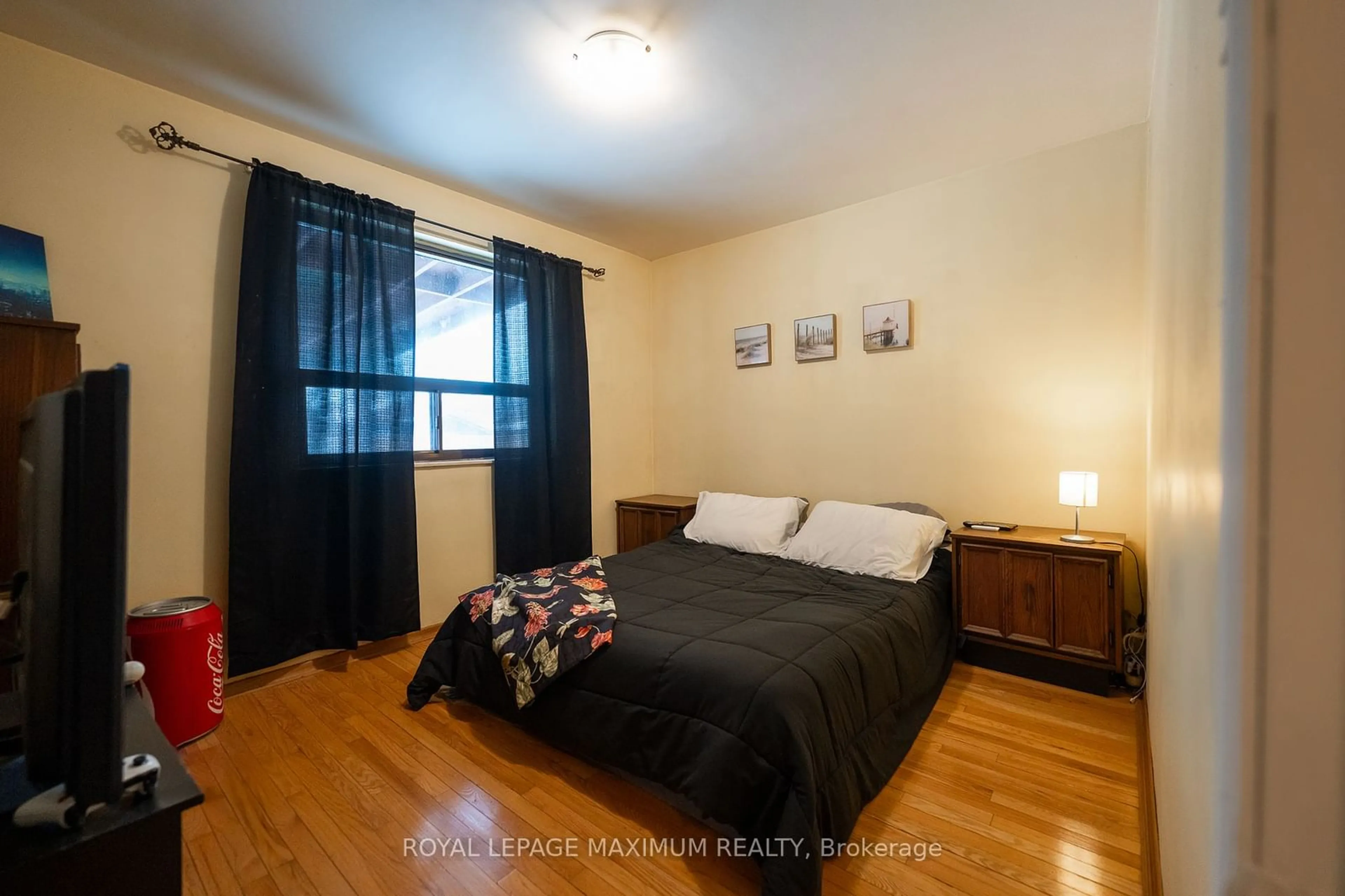 Bedroom with bed, wood/laminate floor for 30 Moncrieff Dr, Toronto Ontario M9W 2R2