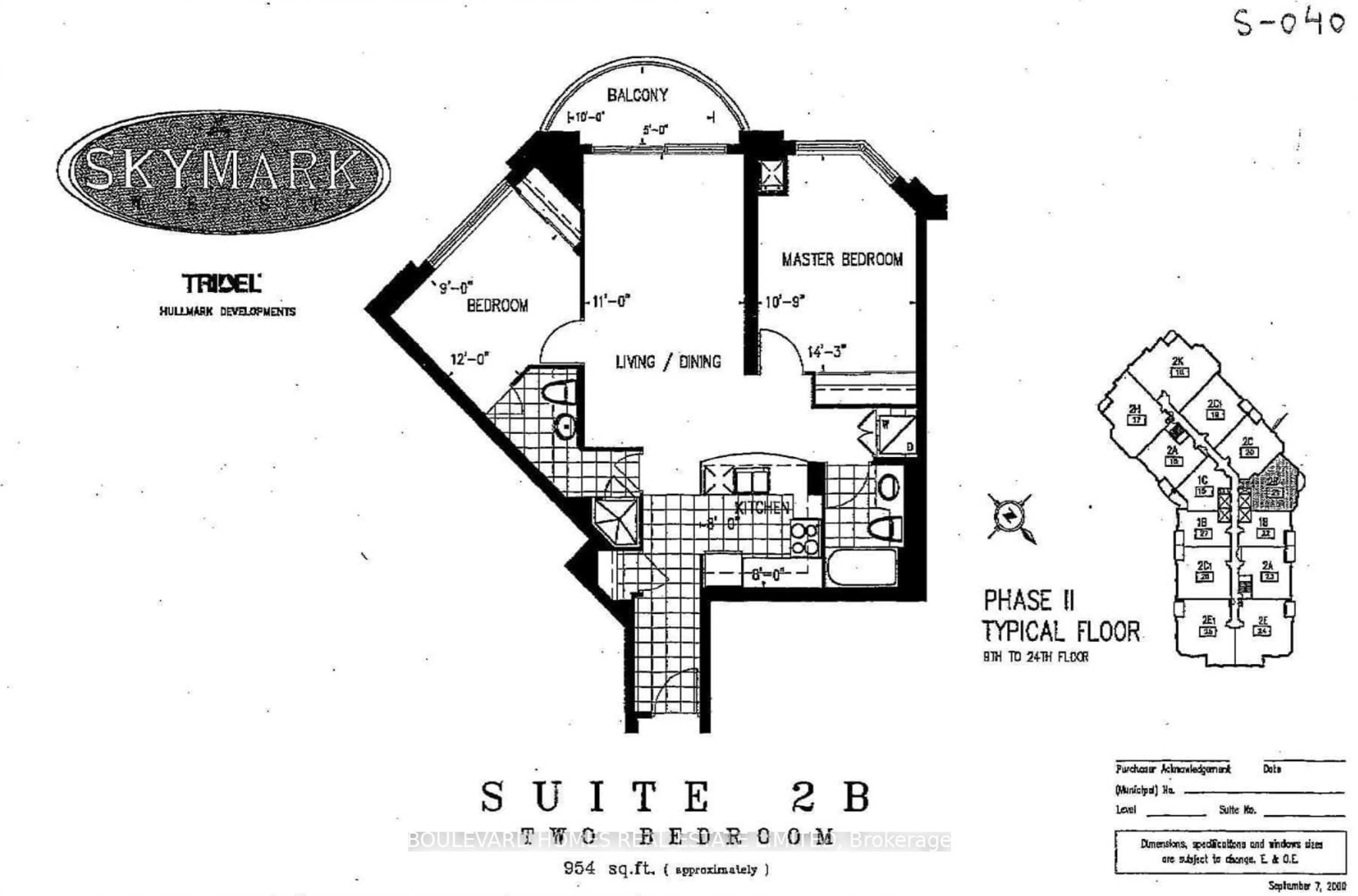 Floor plan for 25 Kingsbridge Garden Circ #2121, Mississauga Ontario L5R 4B1