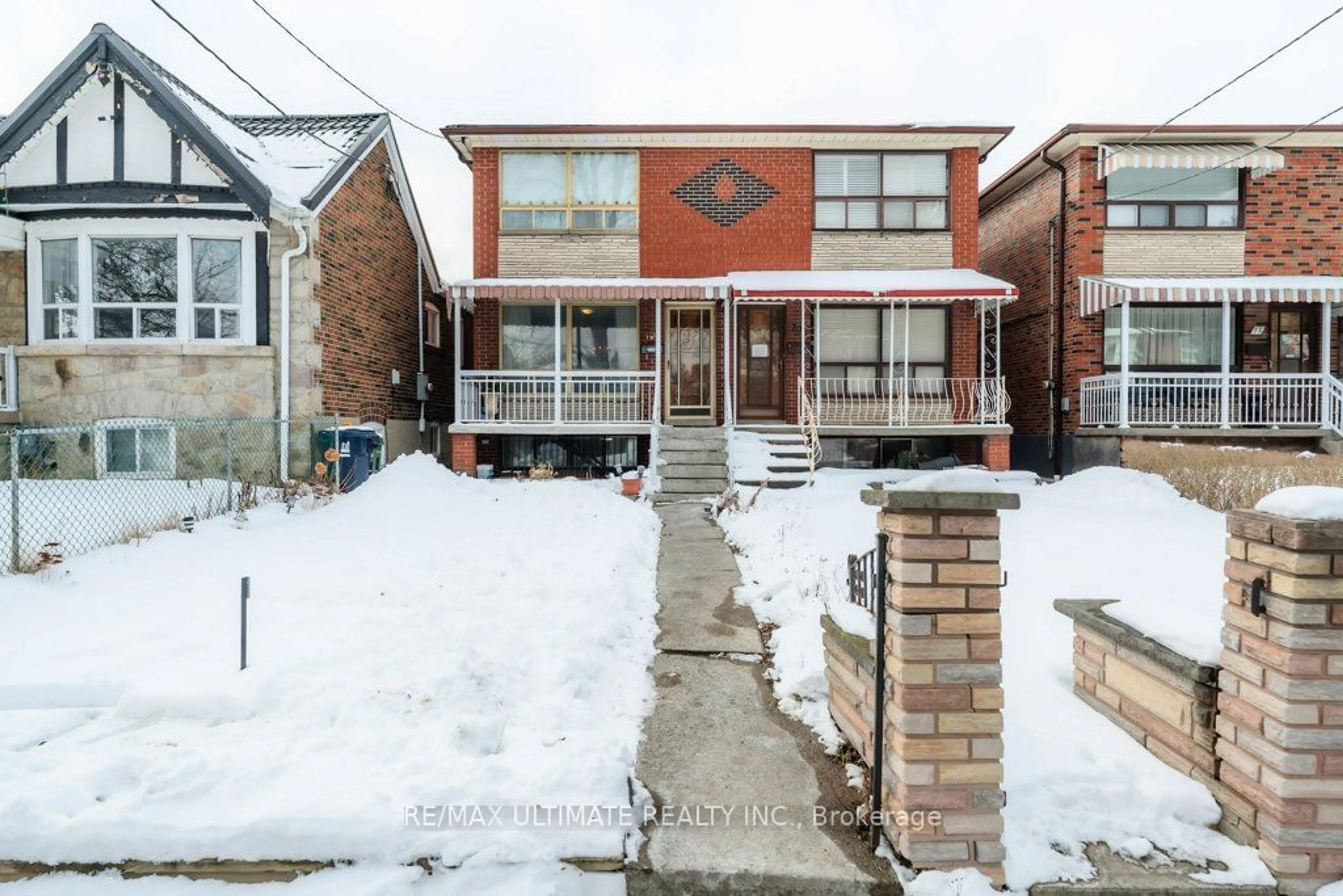 Home with brick exterior material, street for 68 Caledonia Rd, Toronto Ontario M6E 4S6