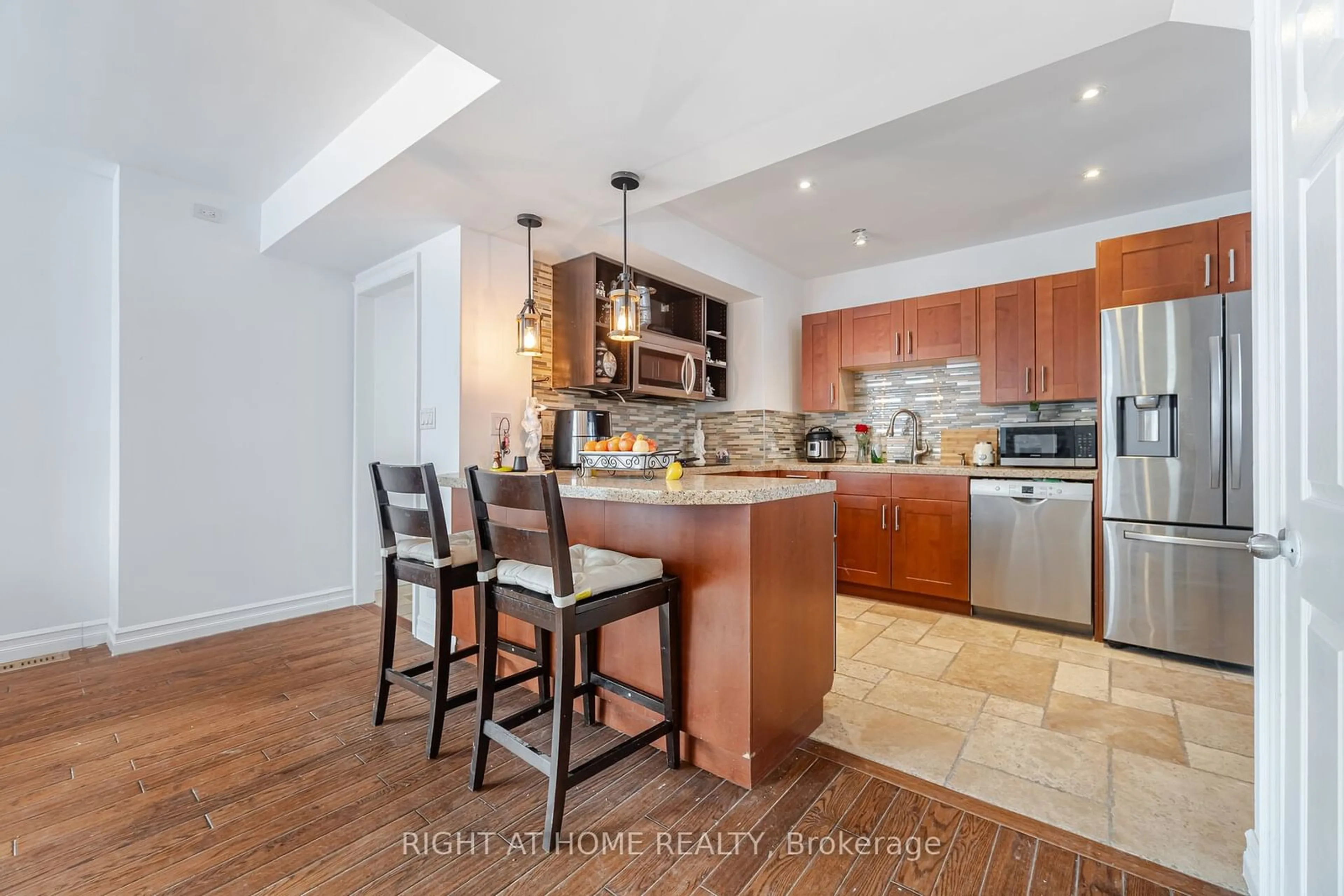 Open concept kitchen, ceramic/tile floor for 41 Tofield Cres, Toronto Ontario M9W 2B8