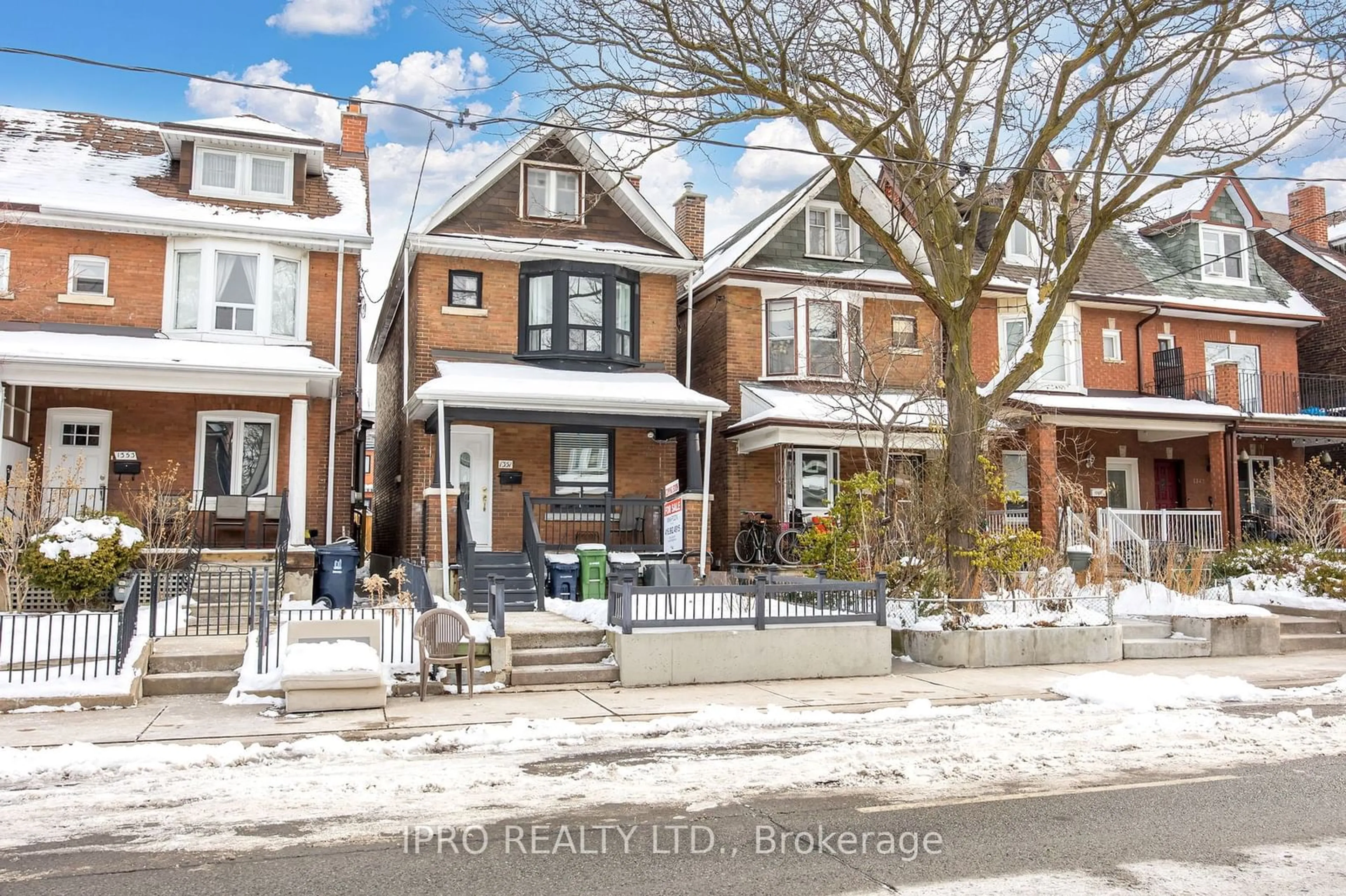 Home with brick exterior material, street for 1351 Lansdowne Ave, Toronto Ontario M6H 3Z9