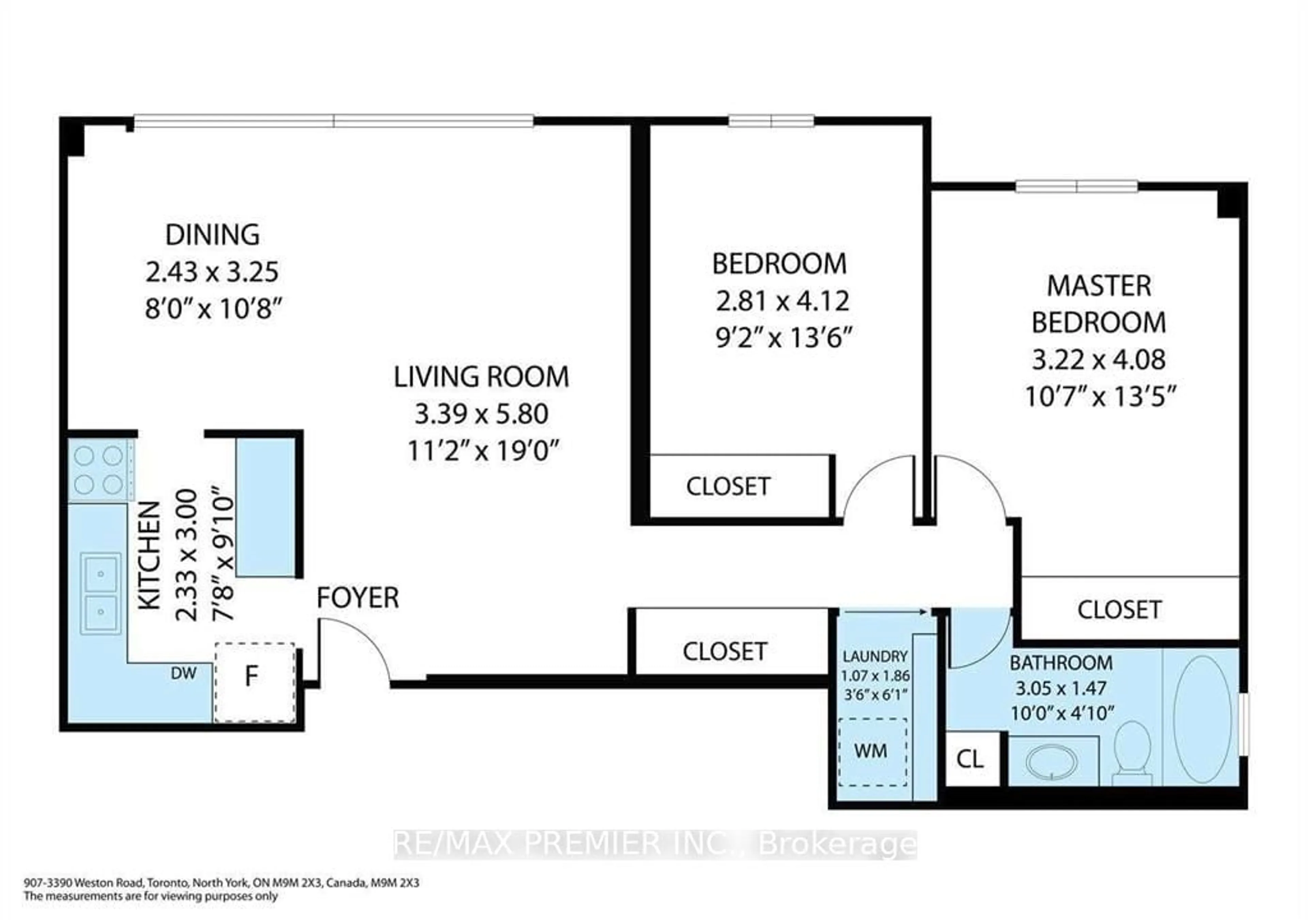 Floor plan for 3390 Weston Rd #203, Toronto Ontario M9M 2X3