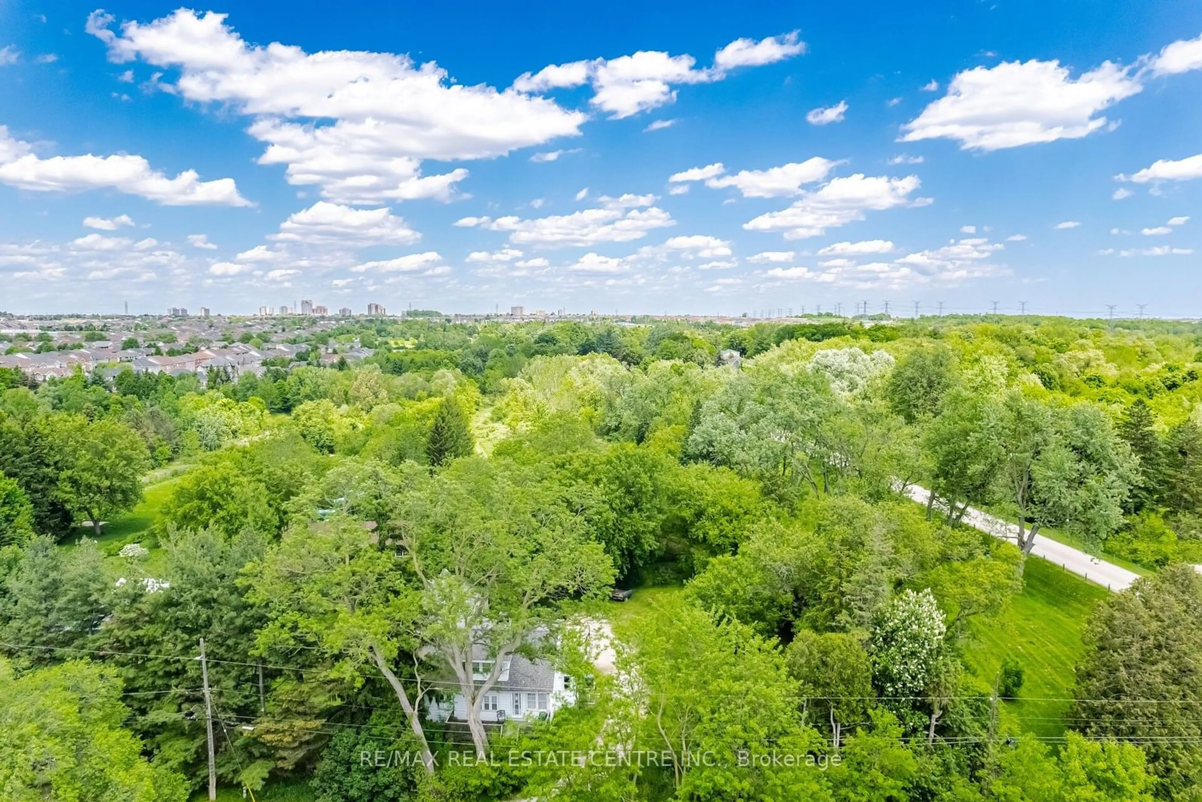 A pic from outside/outdoor area/front of a property/back of a property/a pic from drone, forest/trees view for 174 Victoria St, Brampton Ontario L6Y 0A6