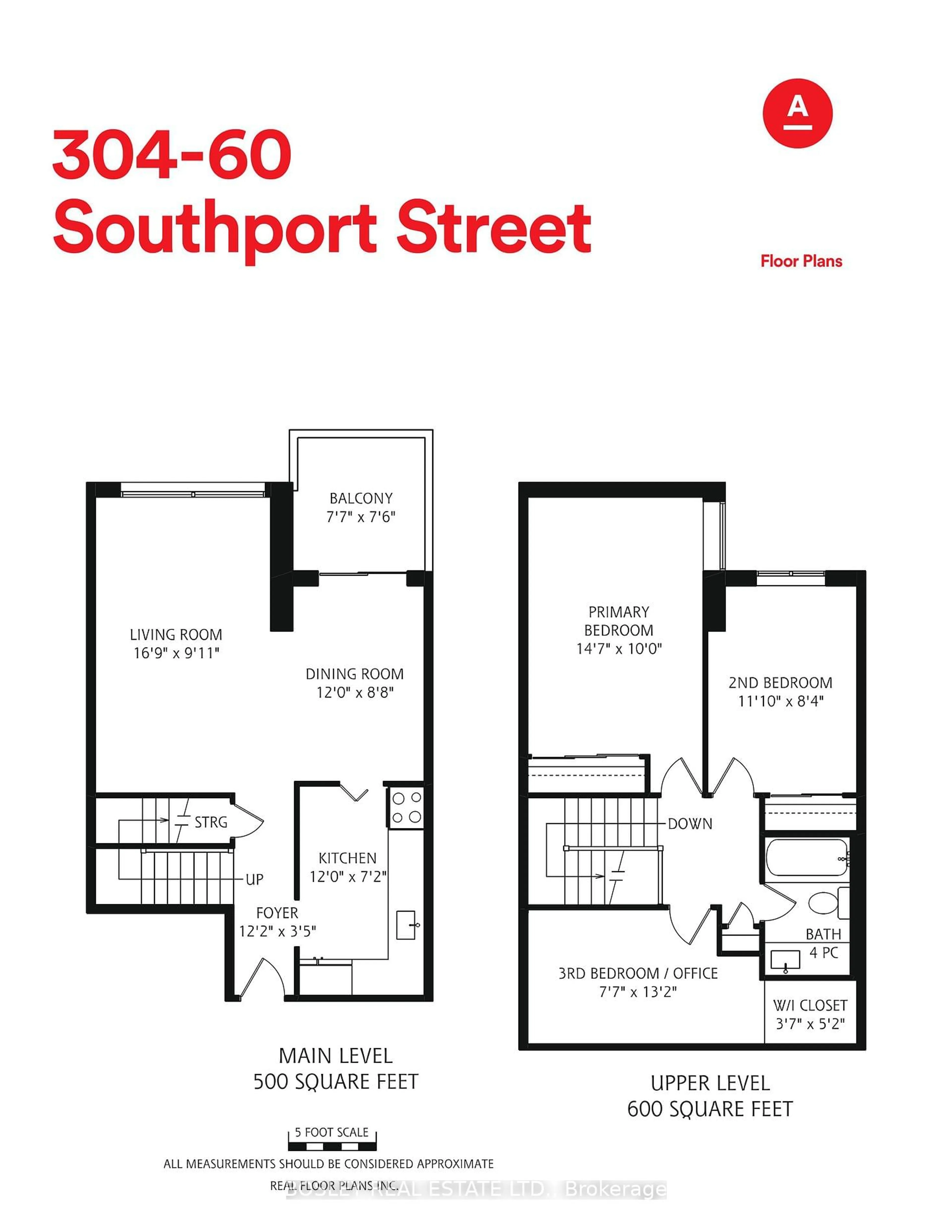 Floor plan for 60 Southport St #304, Toronto Ontario M6S 3N4