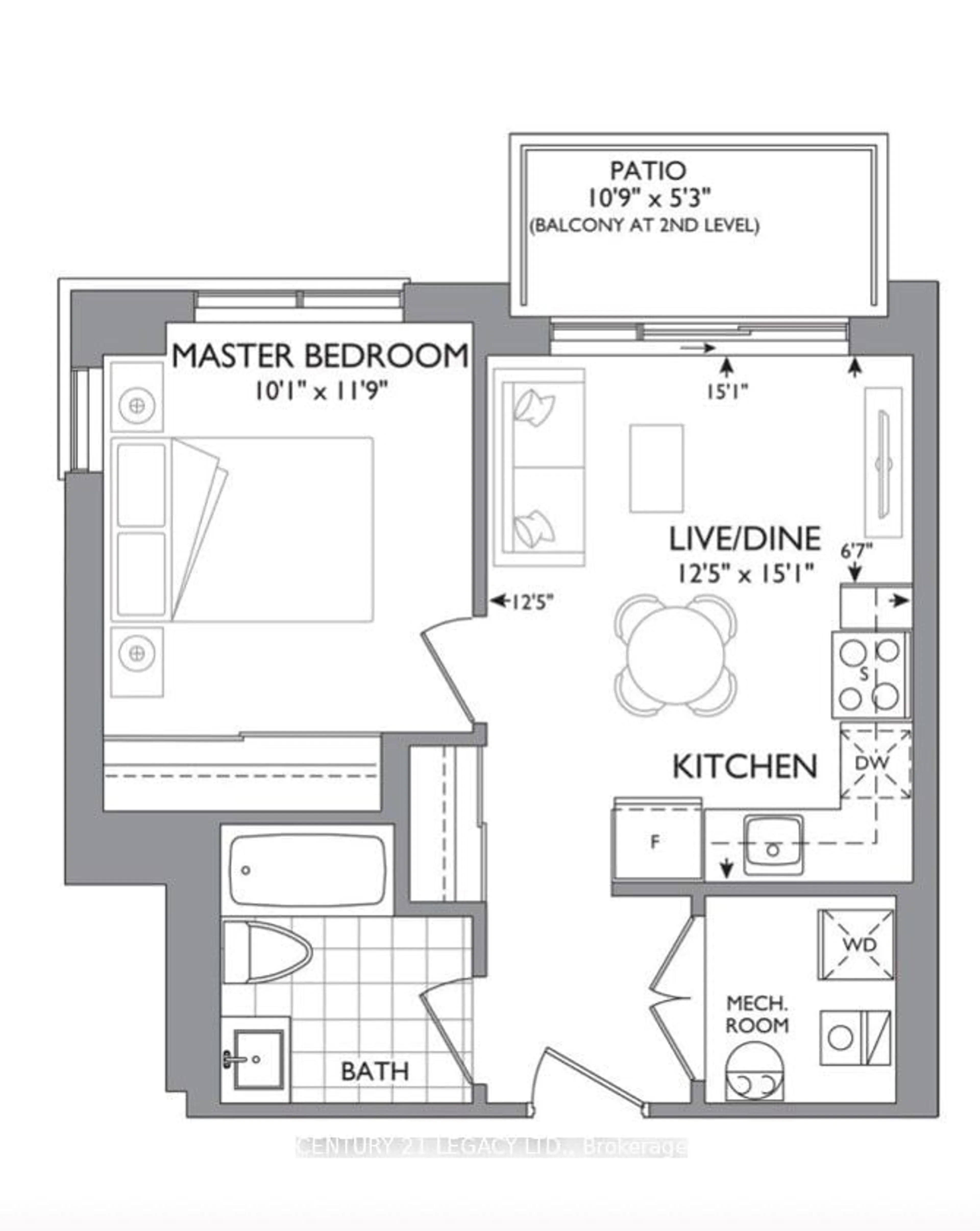 Floor plan for 85 Attmar Dr #123, Brampton Ontario L6P 2R9