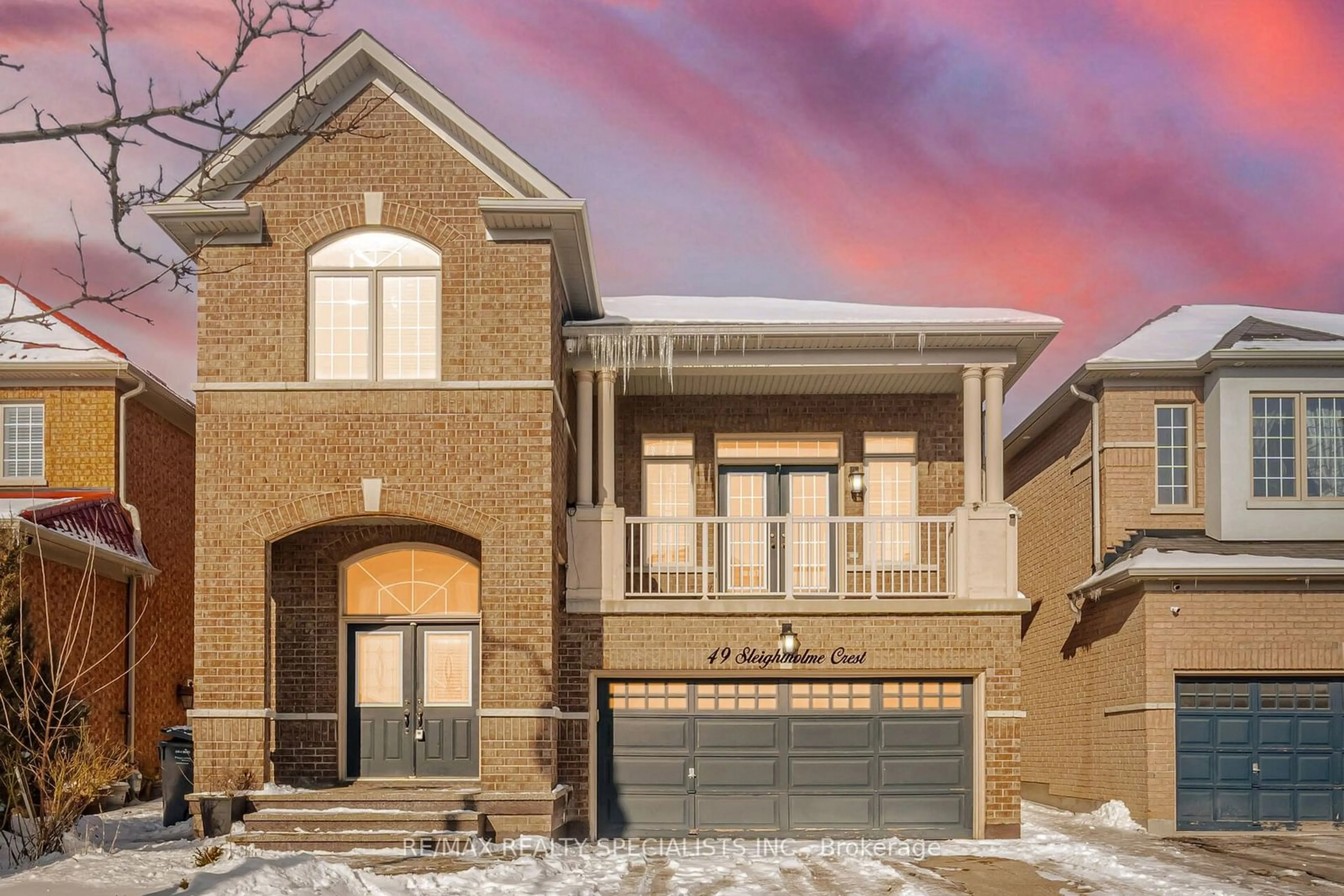 Home with brick exterior material, street for 49 Sleightholme Cres, Brampton Ontario L6P 3E8