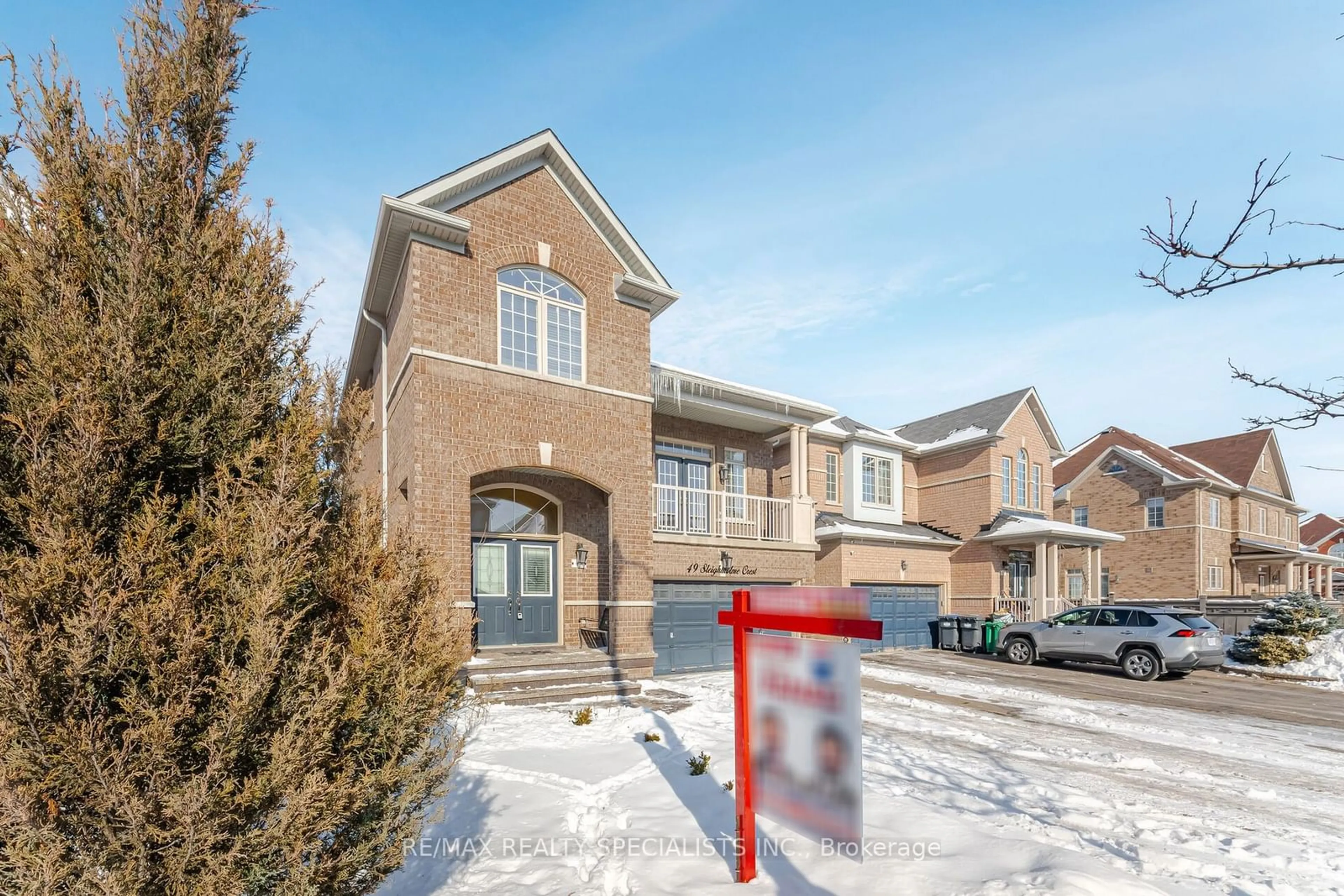 Home with brick exterior material, street for 49 Sleightholme Cres, Brampton Ontario L6P 3E8