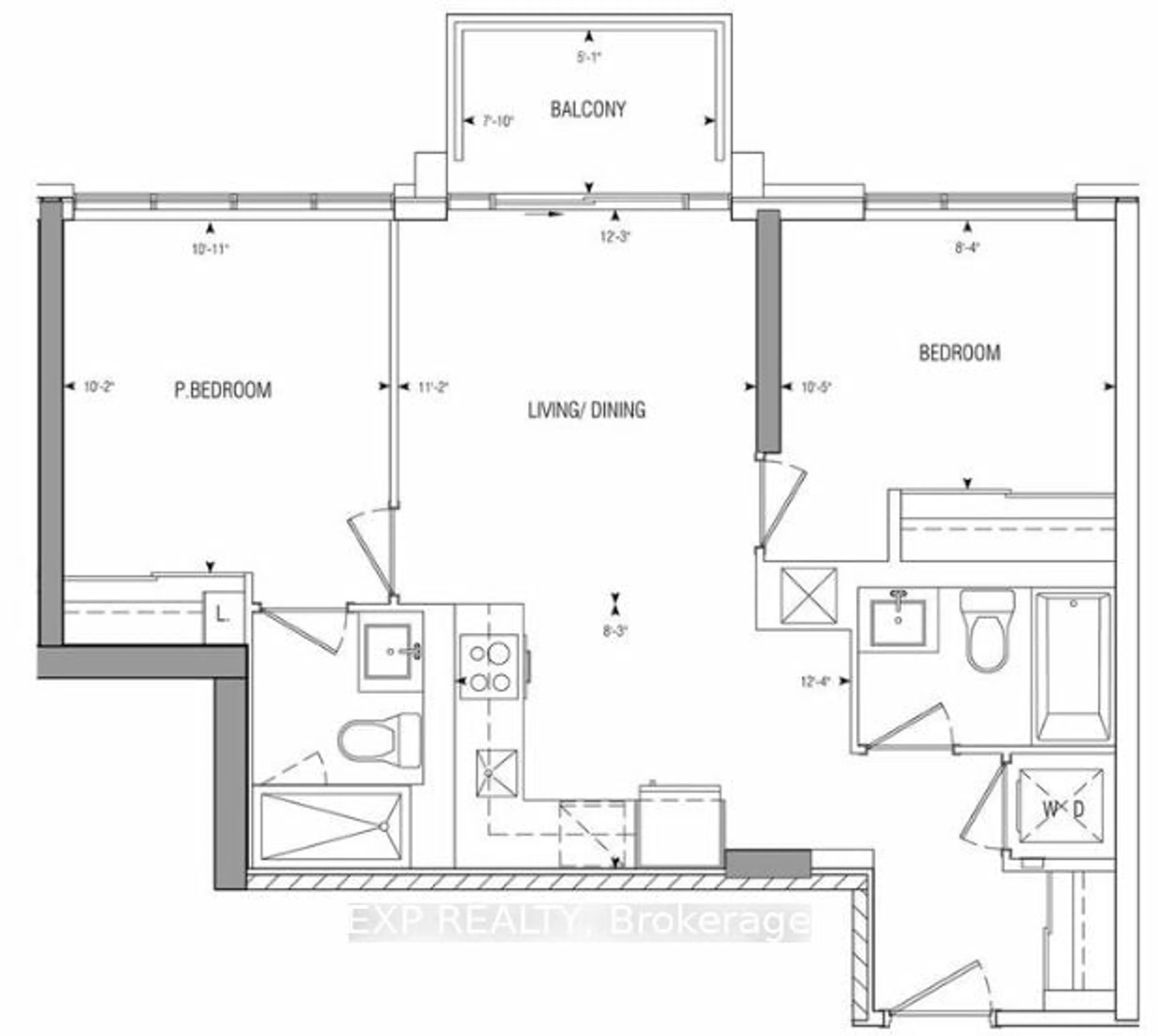 Floor plan for 412 Silver Maple Rd #405, Oakville Ontario L6H 0S2