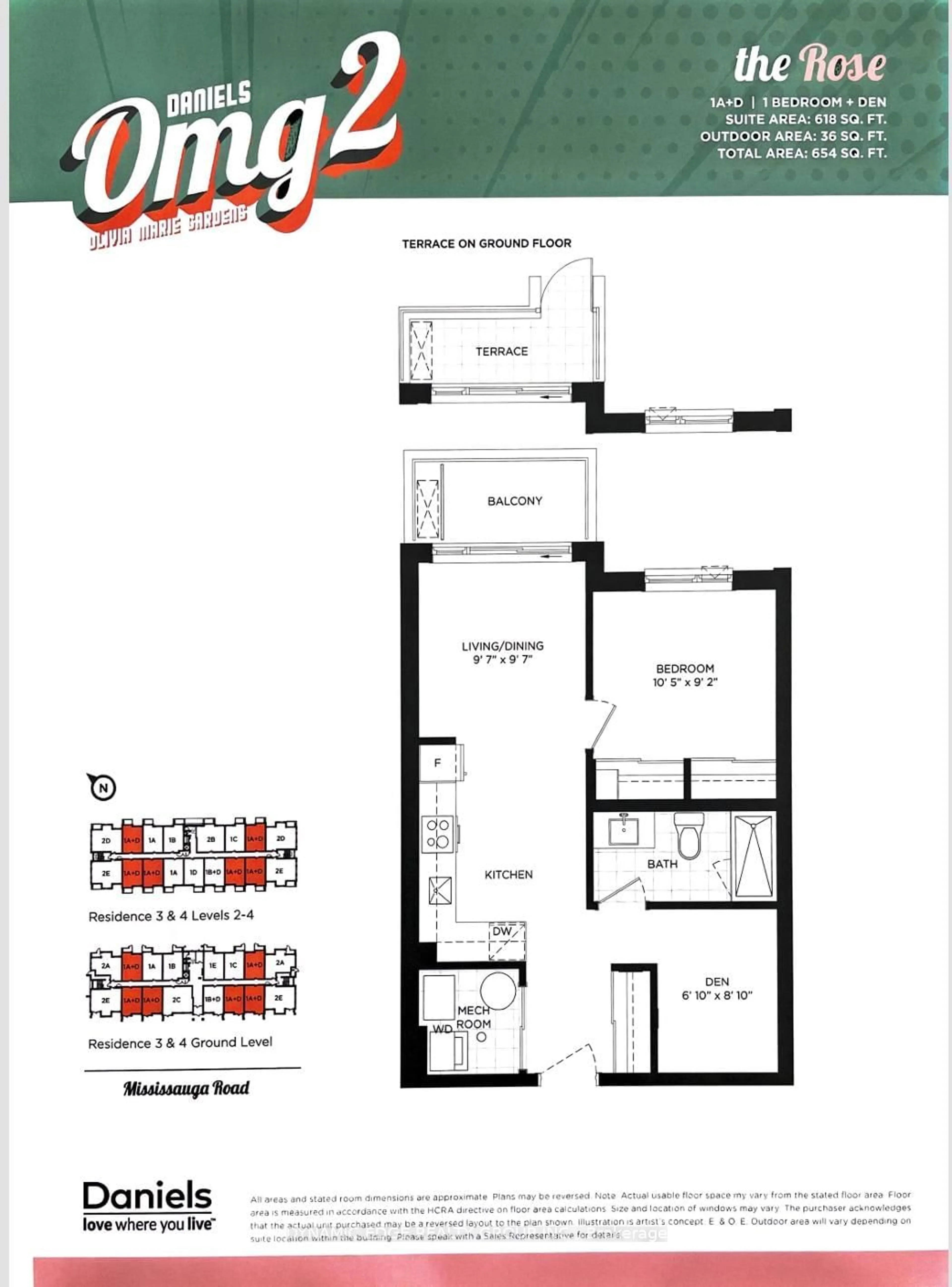 Floor plan for 62 Sky Harbour Dr #407, Brampton Ontario L6Y 6J2