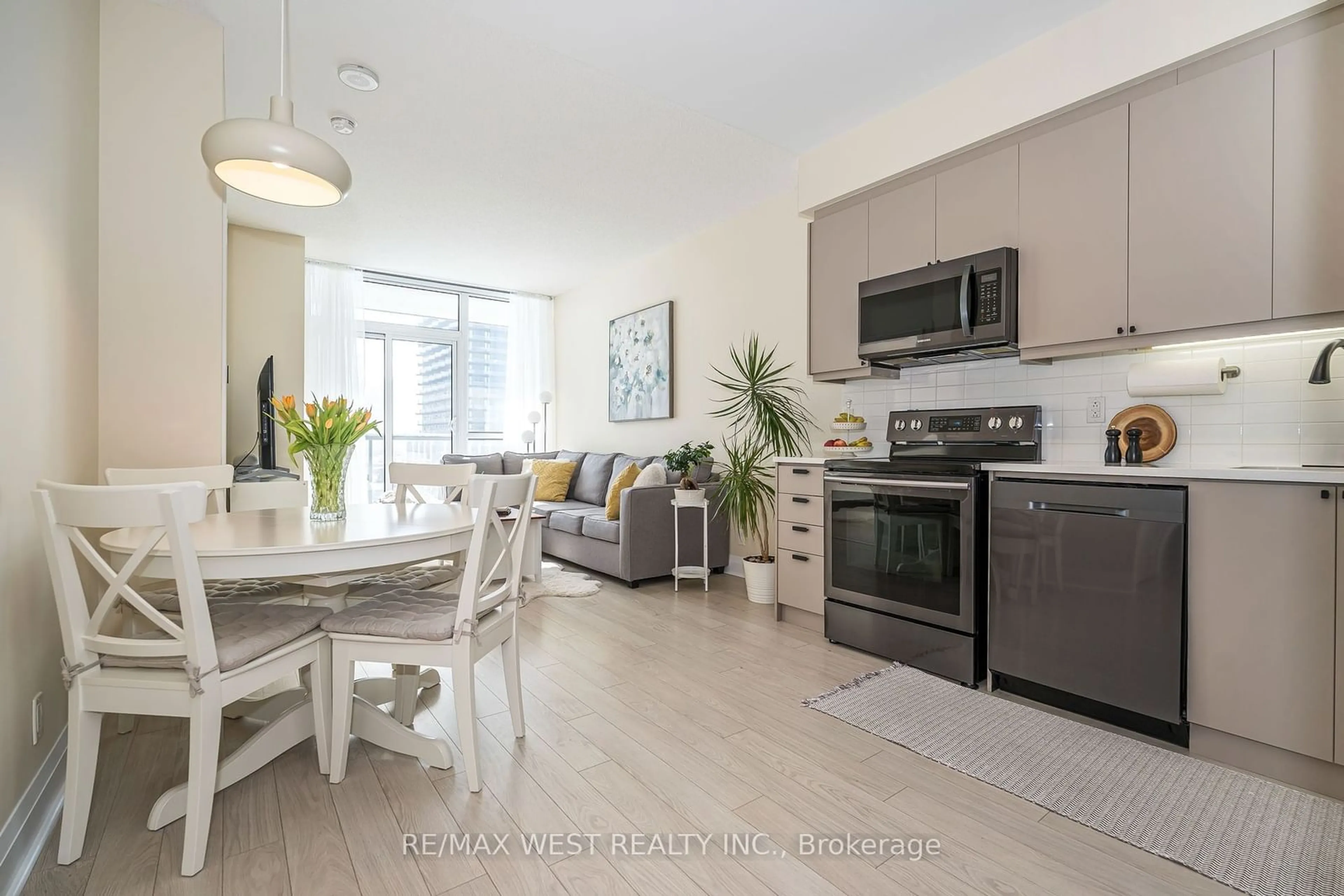 Open concept kitchen, unknown for 15 Zorra St #605, Toronto Ontario M8Z 0C1