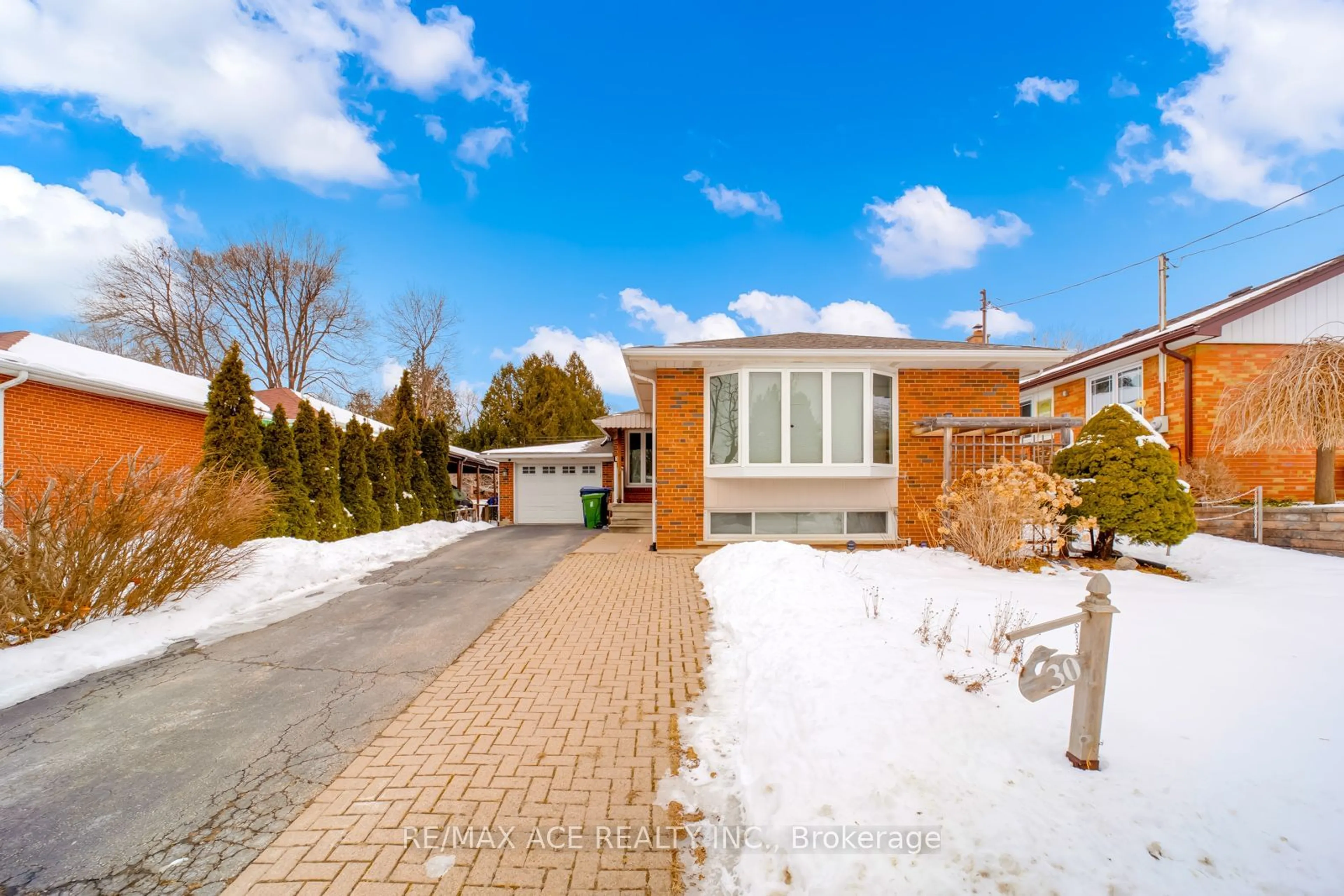 Home with brick exterior material, street for 30 Fallowfield Rd, Toronto Ontario M9W 2W2