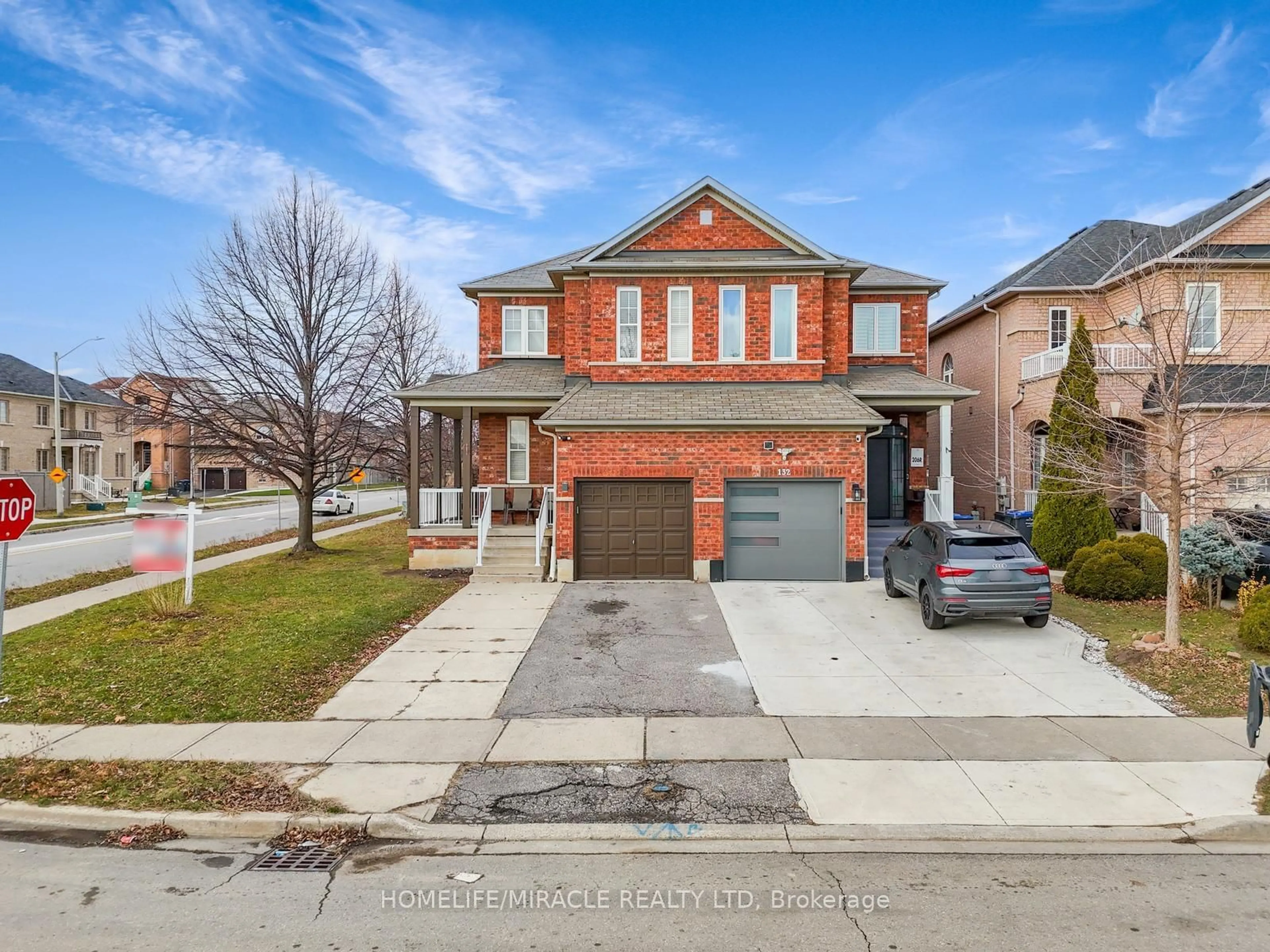 Home with brick exterior material, street for 46 Clementine Dr, Brampton Ontario L6Y 5M3