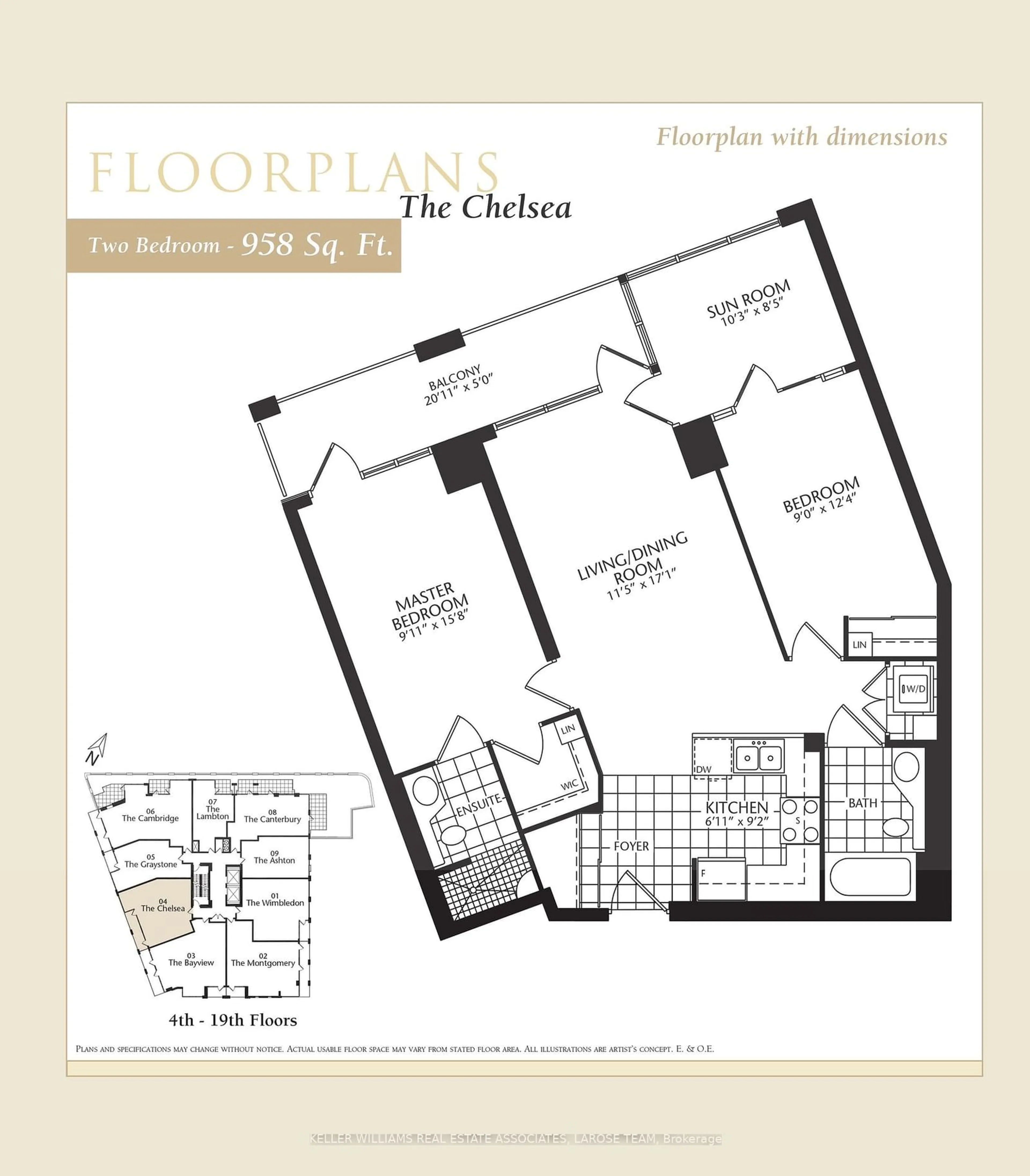 Floor plan for 3 Marine Parade Dr #904, Toronto Ontario M8V 3Z5