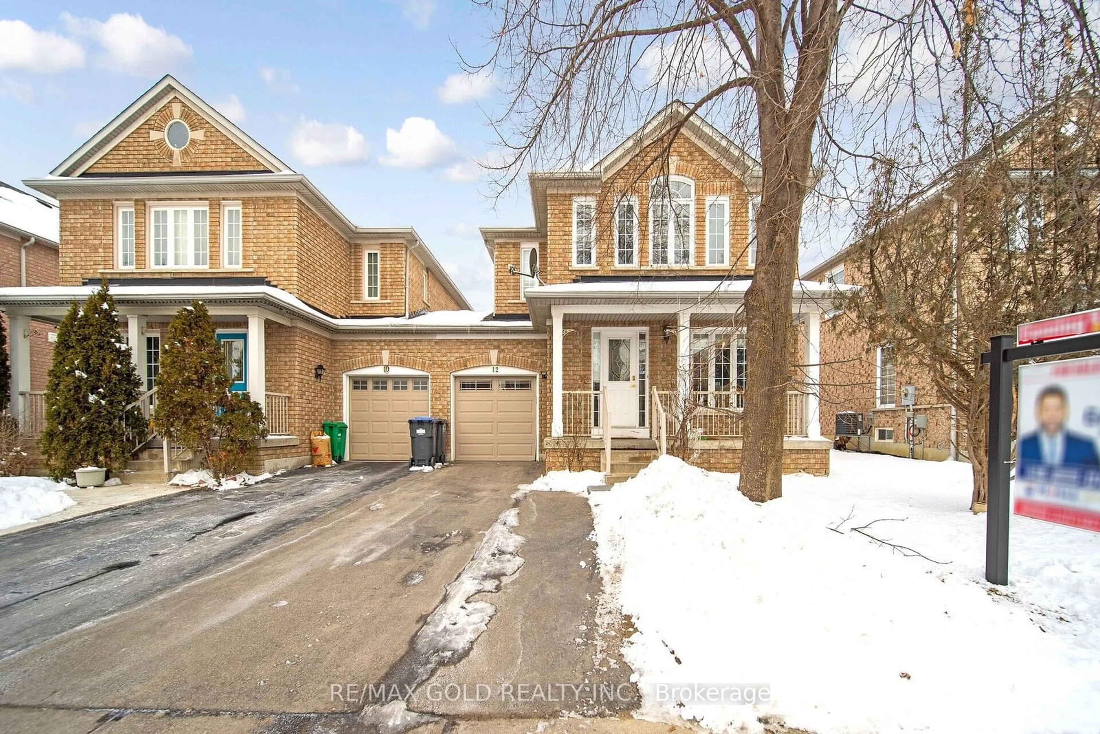 Home with brick exterior material, street for 12 Morningmist St, Brampton Ontario L6R 2A5