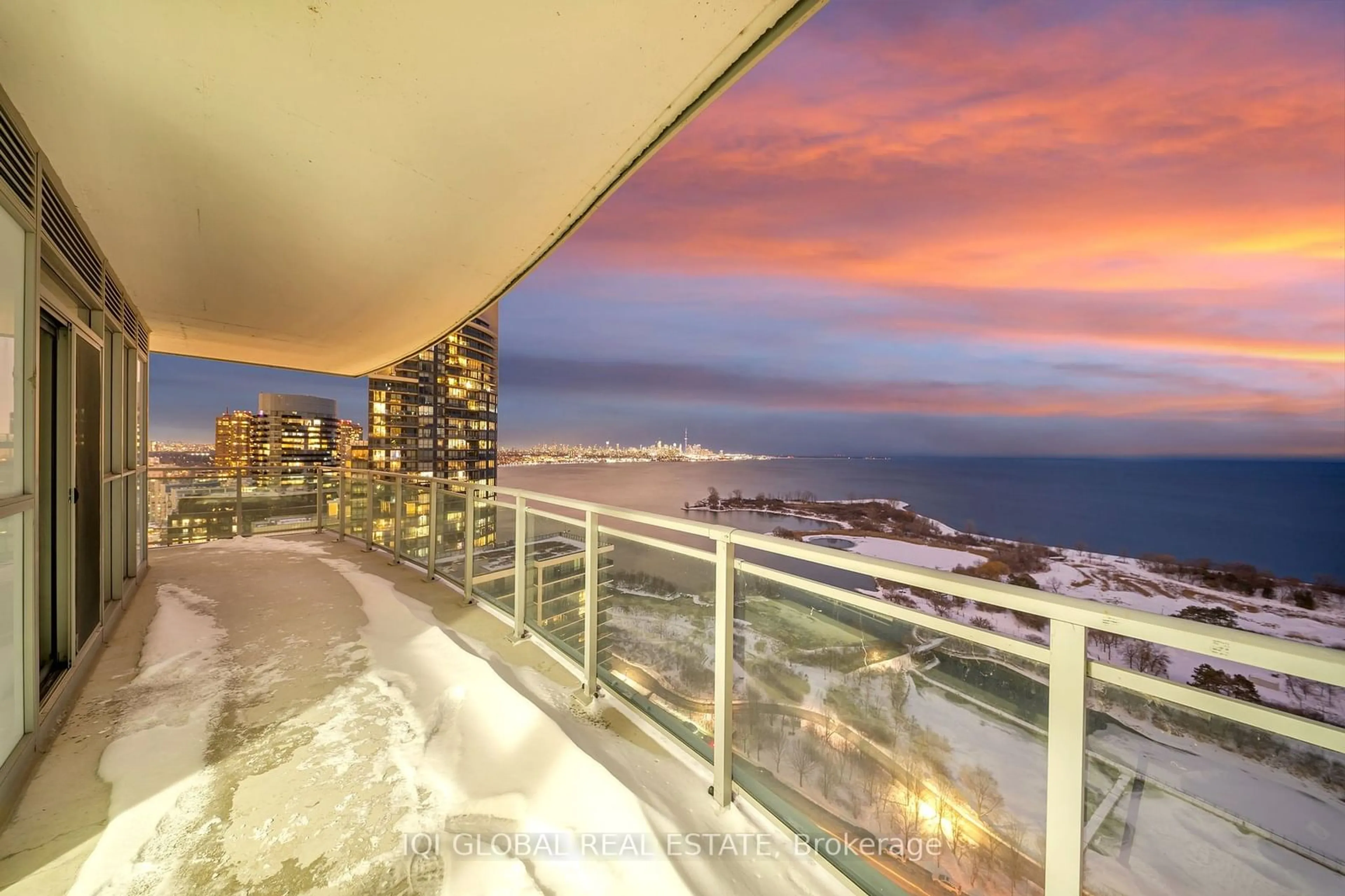 Balcony in the apartment, water/lake/river/ocean view for 33 Shore Breeze Dr #2509, Toronto Ontario M8V 0G1