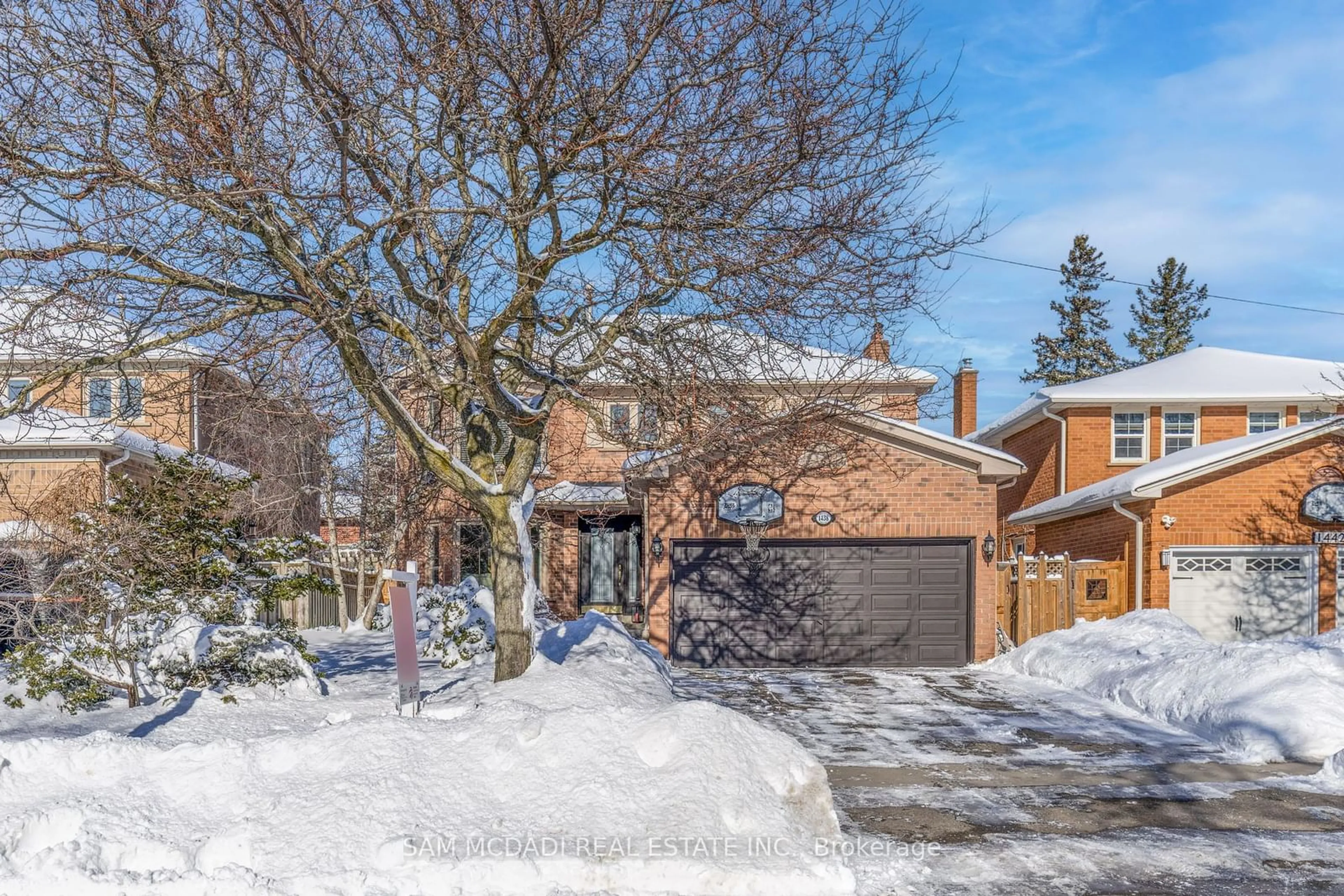 Home with brick exterior material, street for 1438 Winterbourne Dr, Oakville Ontario L6J 7B5