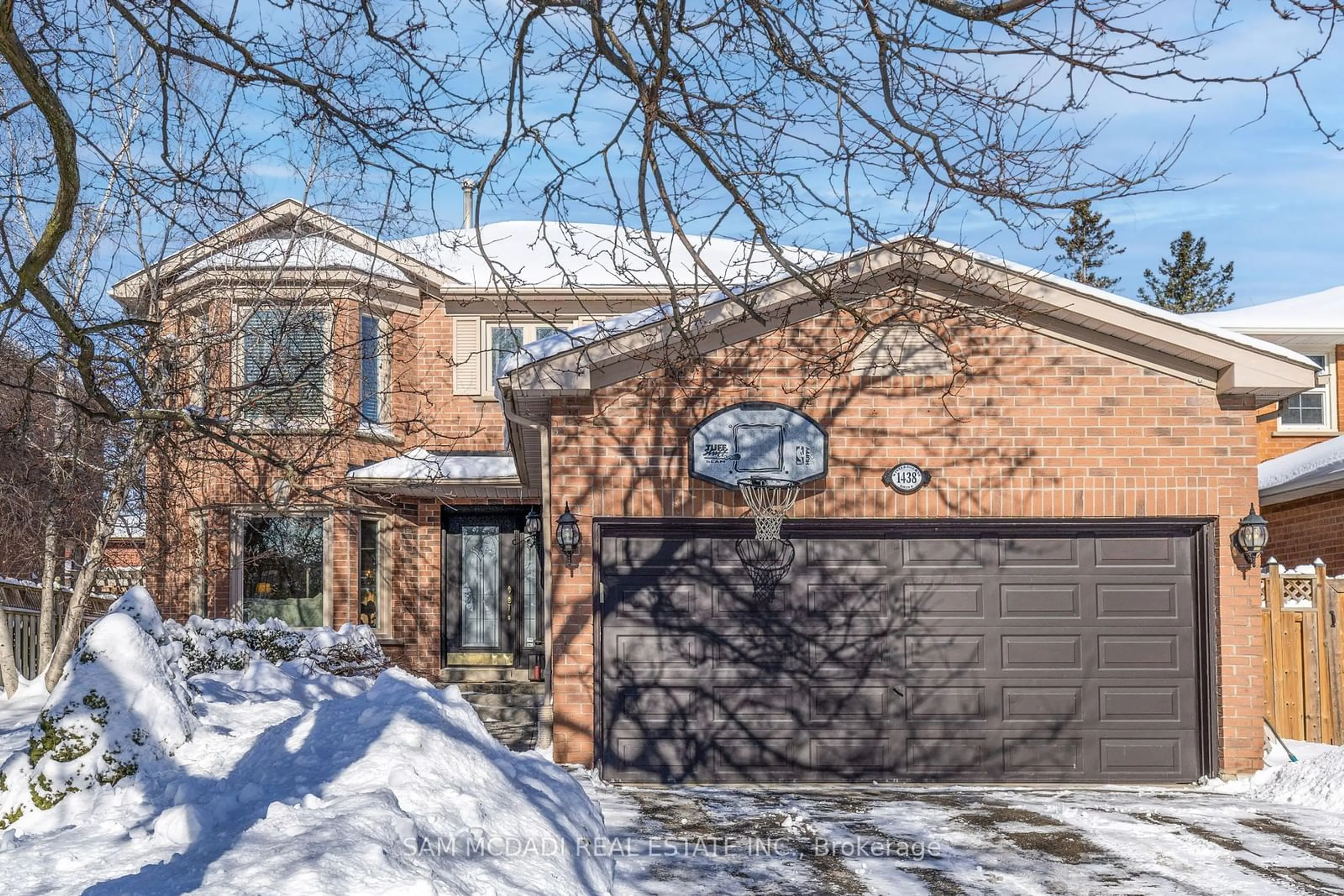 Home with brick exterior material, street for 1438 Winterbourne Dr, Oakville Ontario L6J 7B5