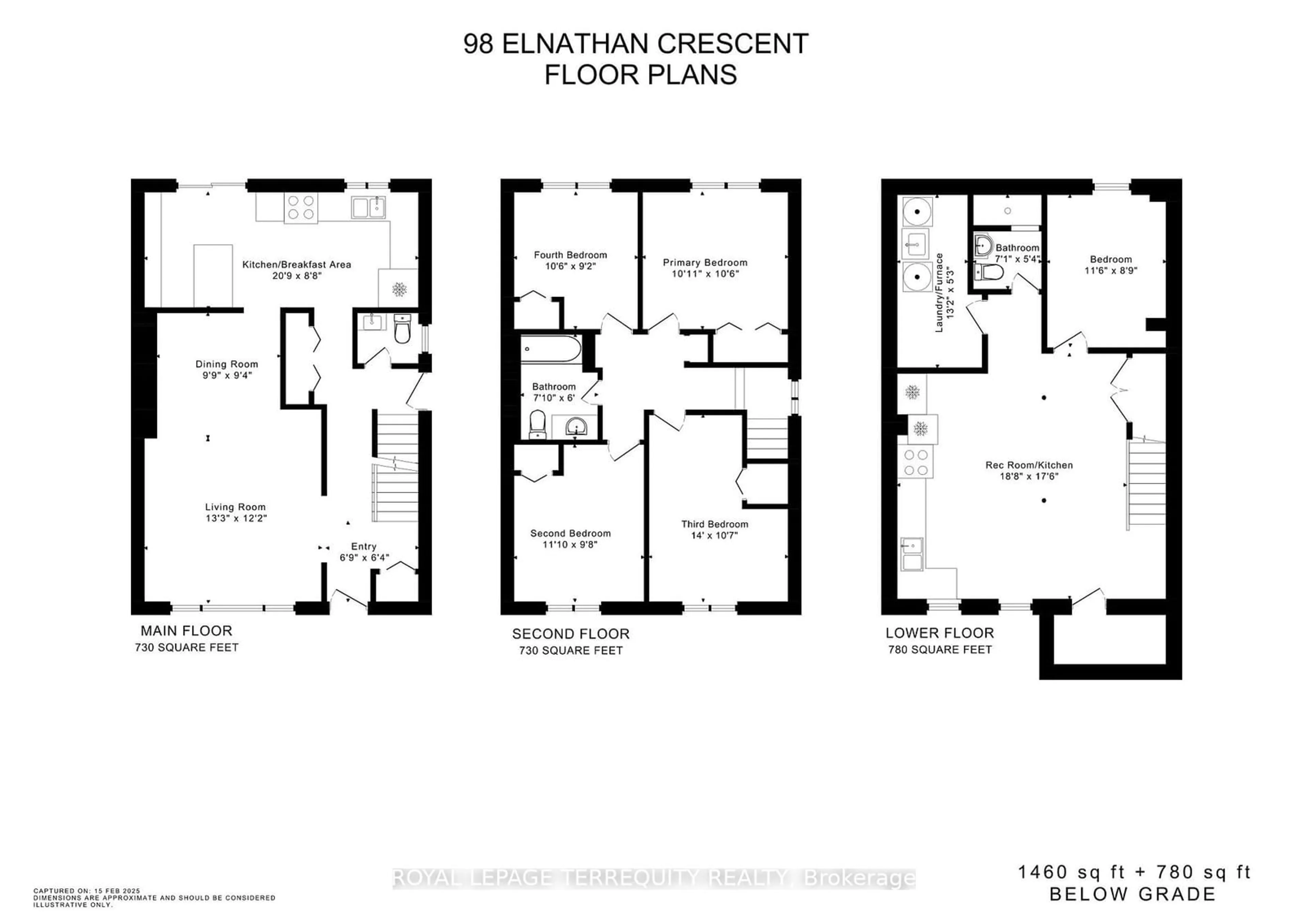 Floor plan for 98 Elnathan Cres, Toronto Ontario M9L 2G1