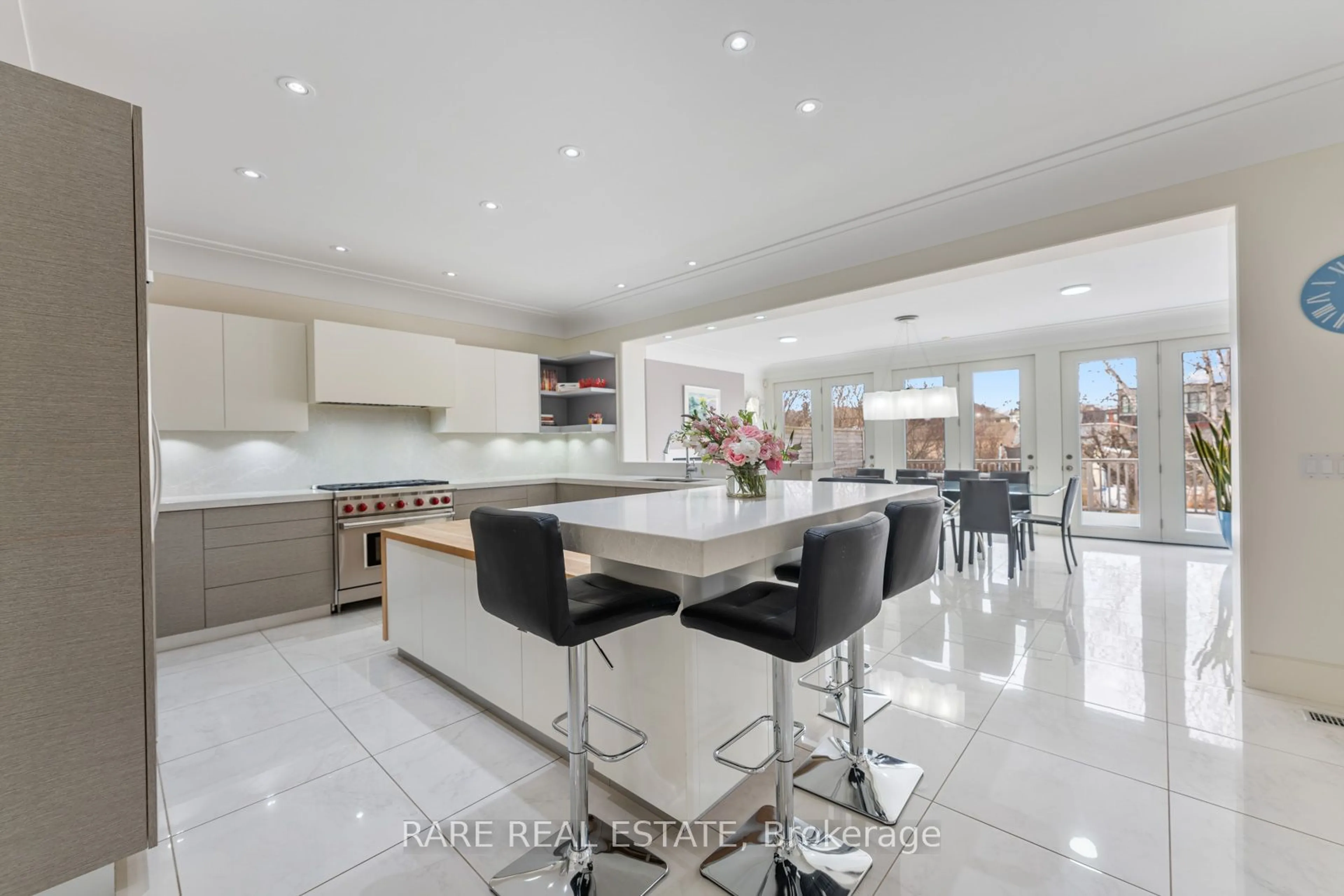 Contemporary kitchen, ceramic/tile floor for 70 Sunset Tr, Toronto Ontario M9M 1J6