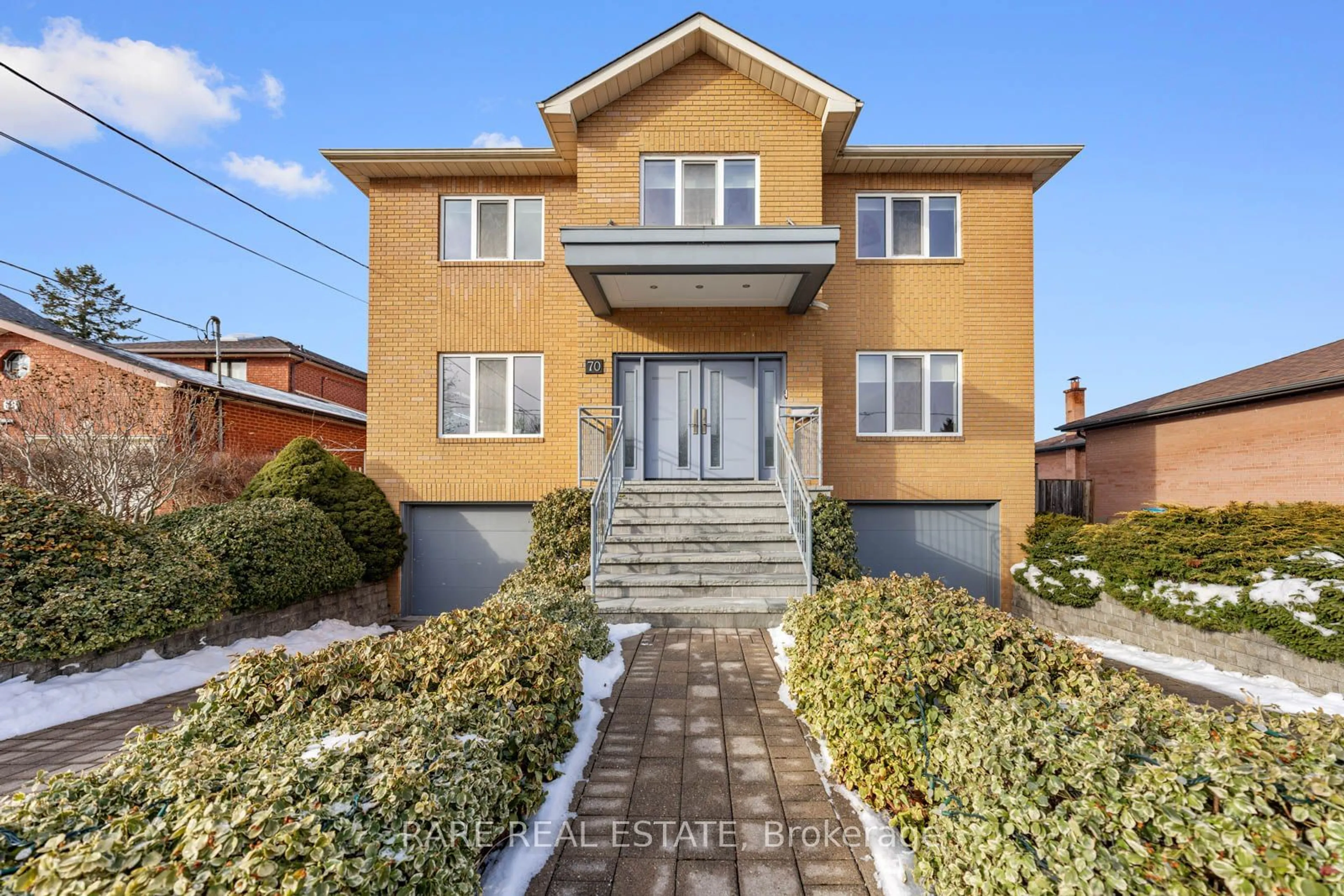 Home with brick exterior material, street for 70 Sunset Tr, Toronto Ontario M9M 1J6