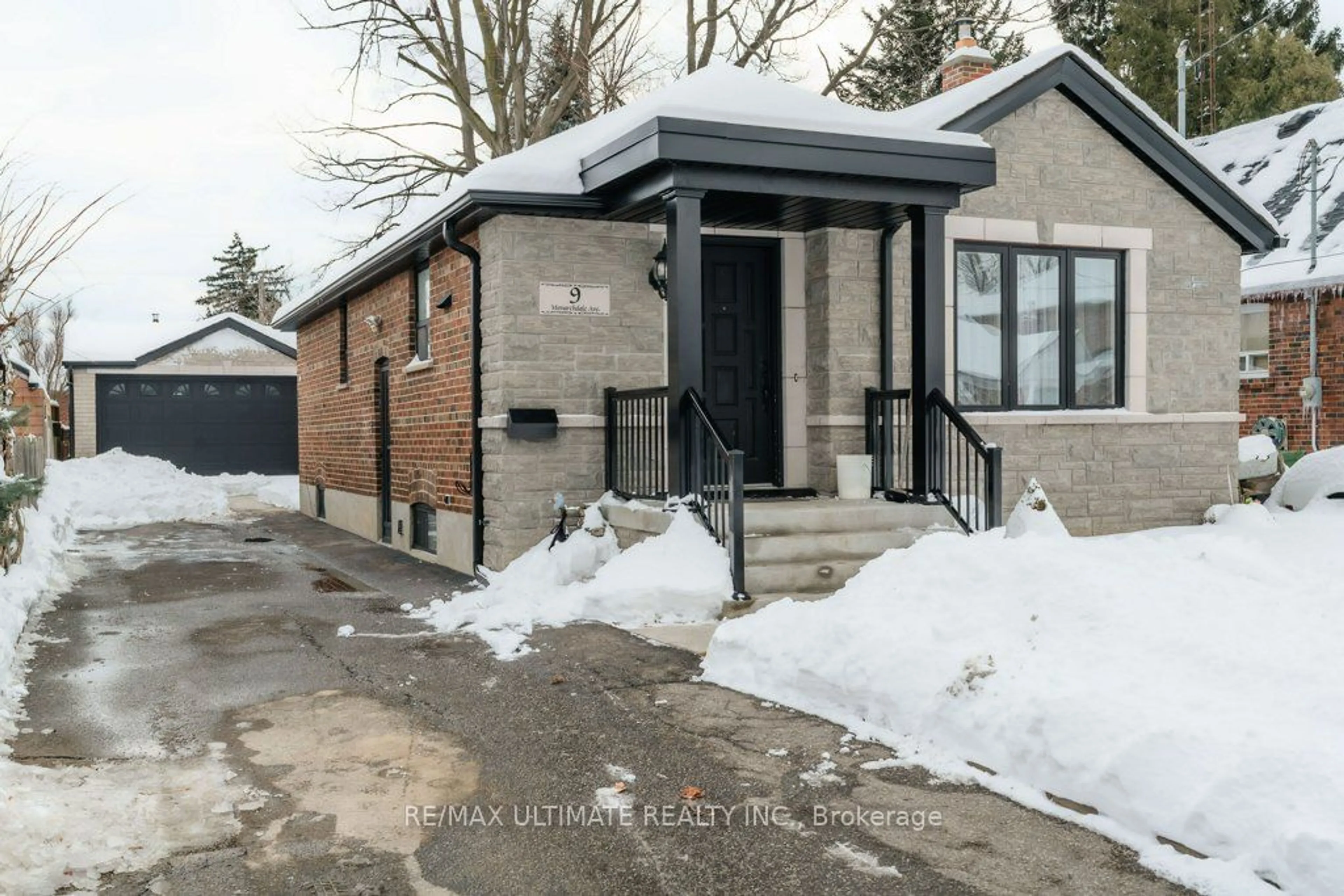 Home with brick exterior material, street for 9 Monarchdale Ave, Toronto Ontario M6M 2S6