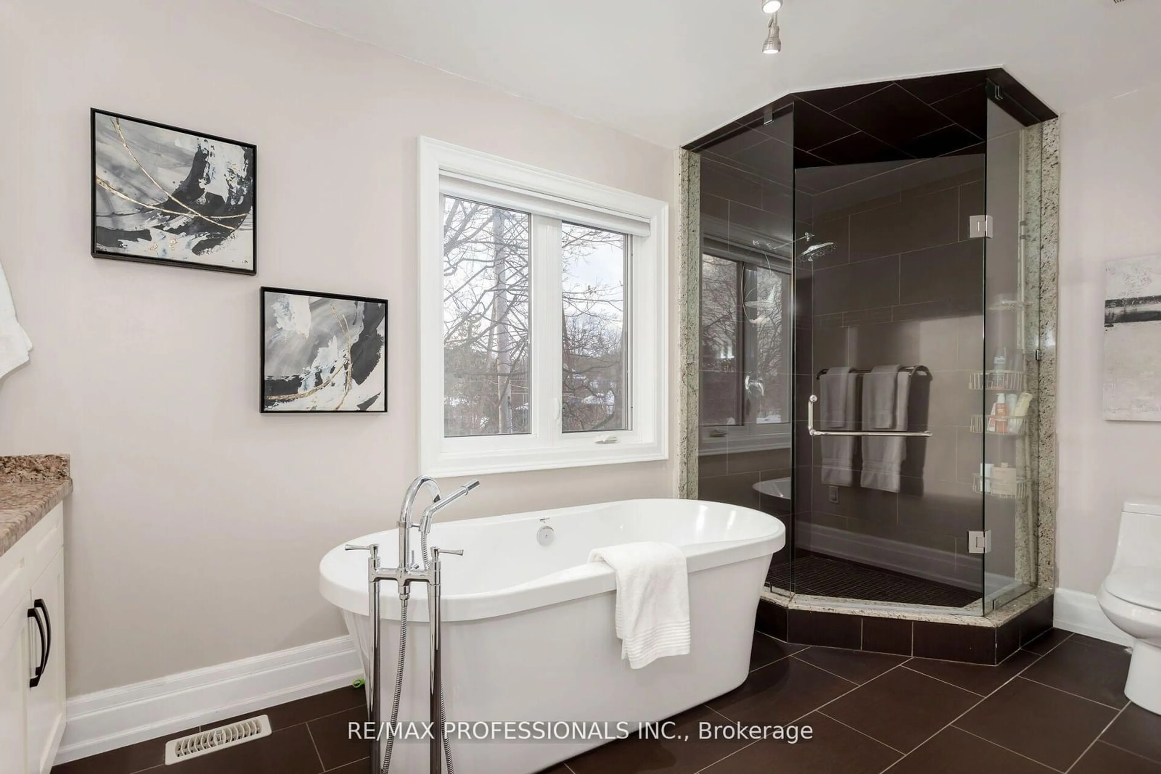 Contemporary bathroom, ceramic/tile floor for 128 Westrose Ave, Toronto Ontario M8X 2A3