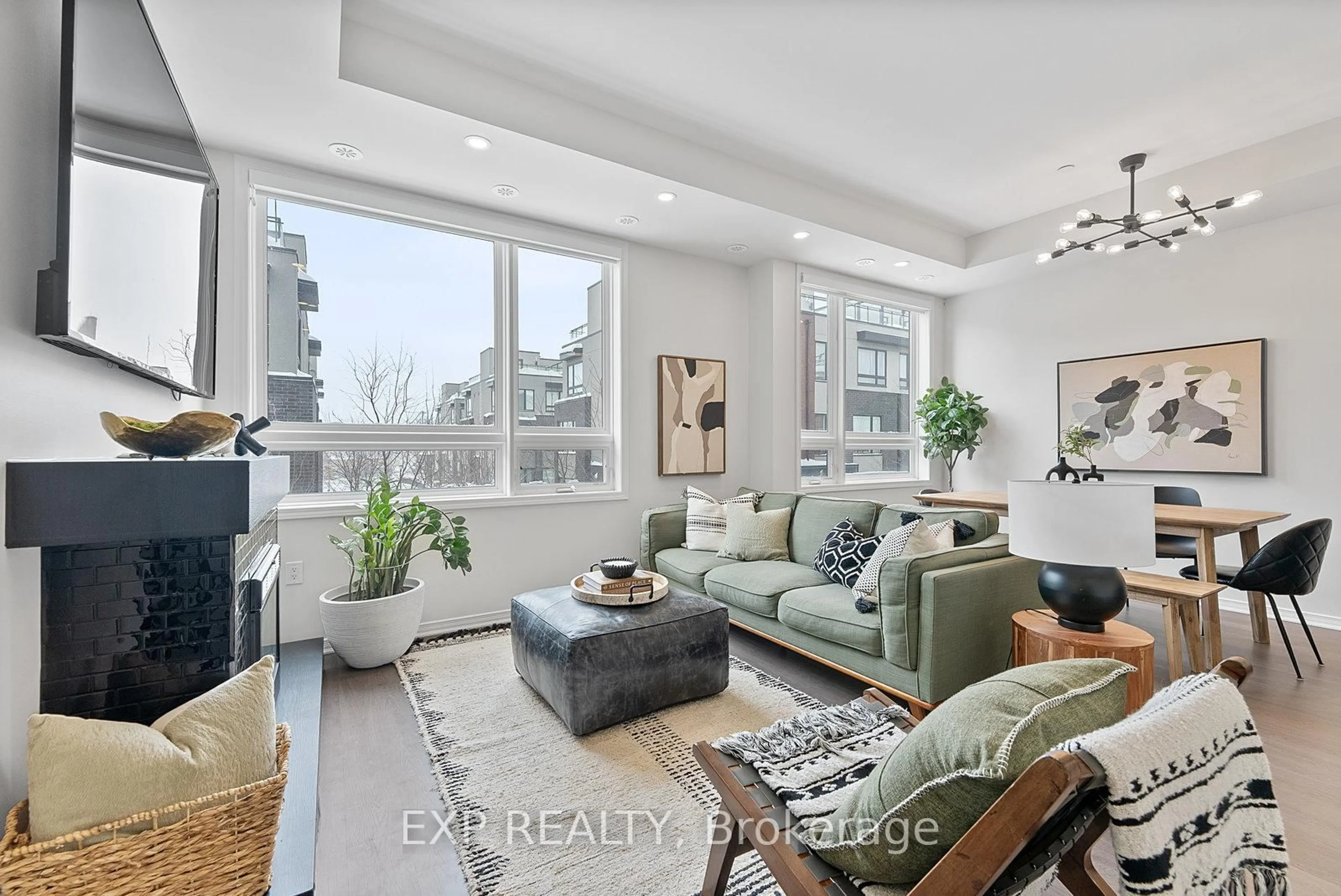 Living room with furniture, unknown for 1100 Briar Hill Ave #308, Toronto Ontario M6B 0A9