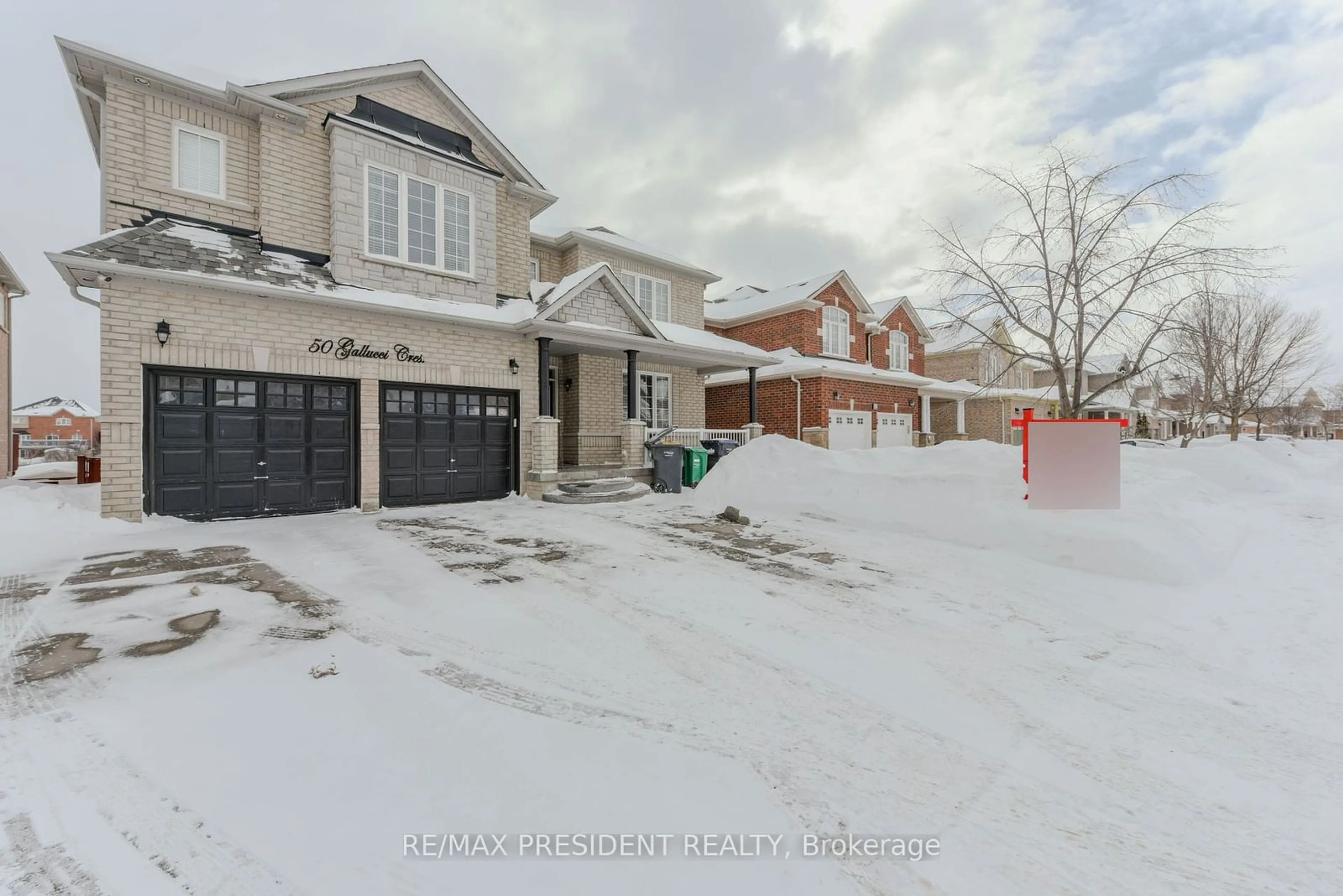 A pic from outside/outdoor area/front of a property/back of a property/a pic from drone, street for 50 Gallucci Cres, Brampton Ontario L6P 1R6