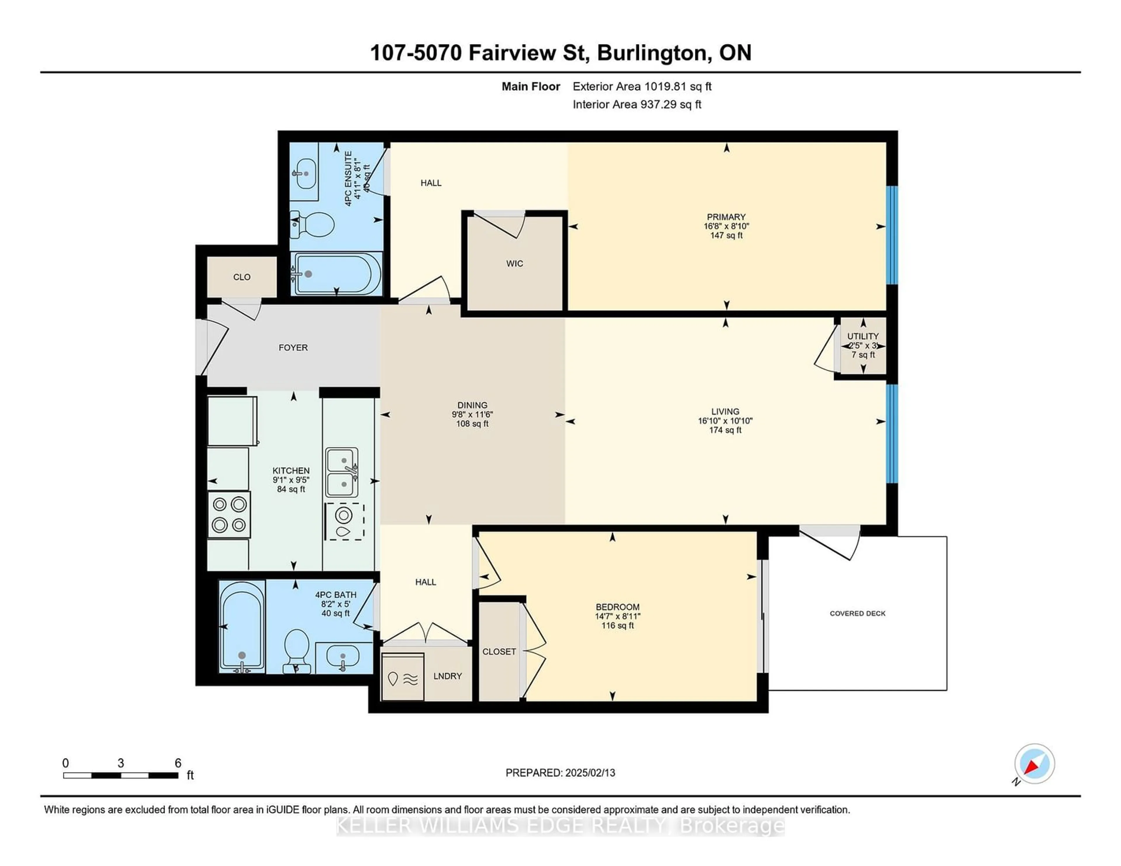 Floor plan for 5070 Fairview St #107, Burlington Ontario L7L 0B8