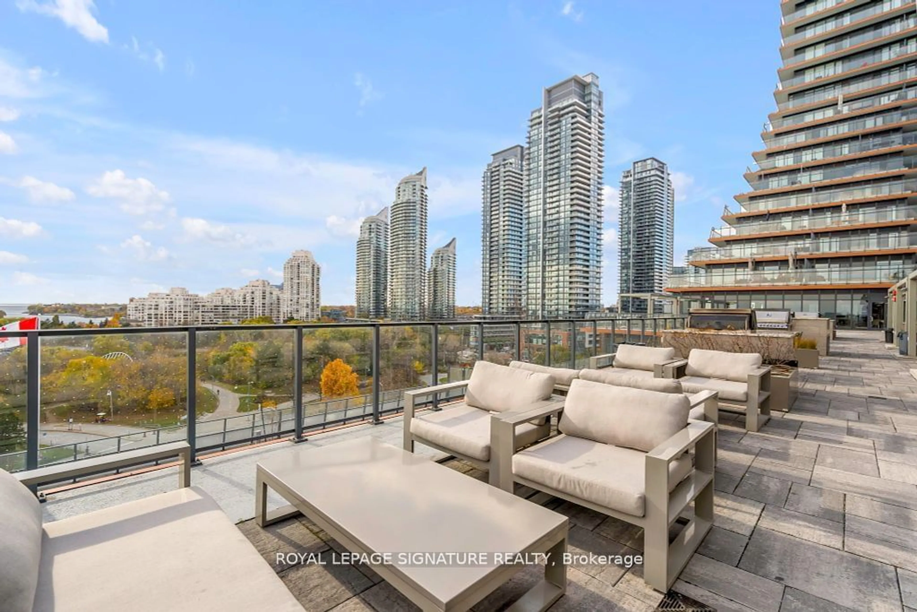 Patio, city buildings view from balcony for 20 Shore Breeze Dr #4503, Toronto Ontario M8V 0C7