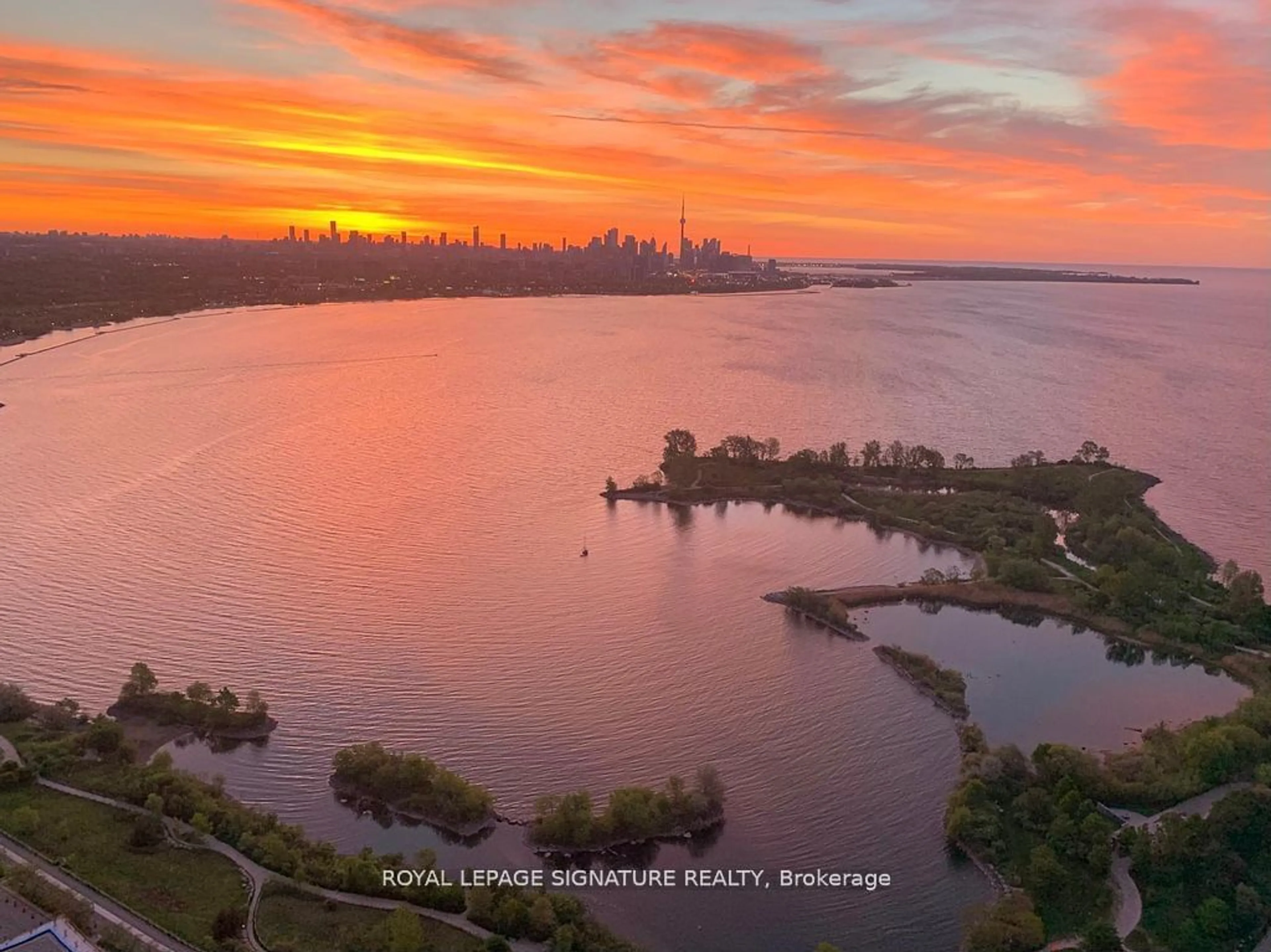 A pic from outside/outdoor area/front of a property/back of a property/a pic from drone, water/lake/river/ocean view for 20 Shore Breeze Dr #4503, Toronto Ontario M8V 0C7