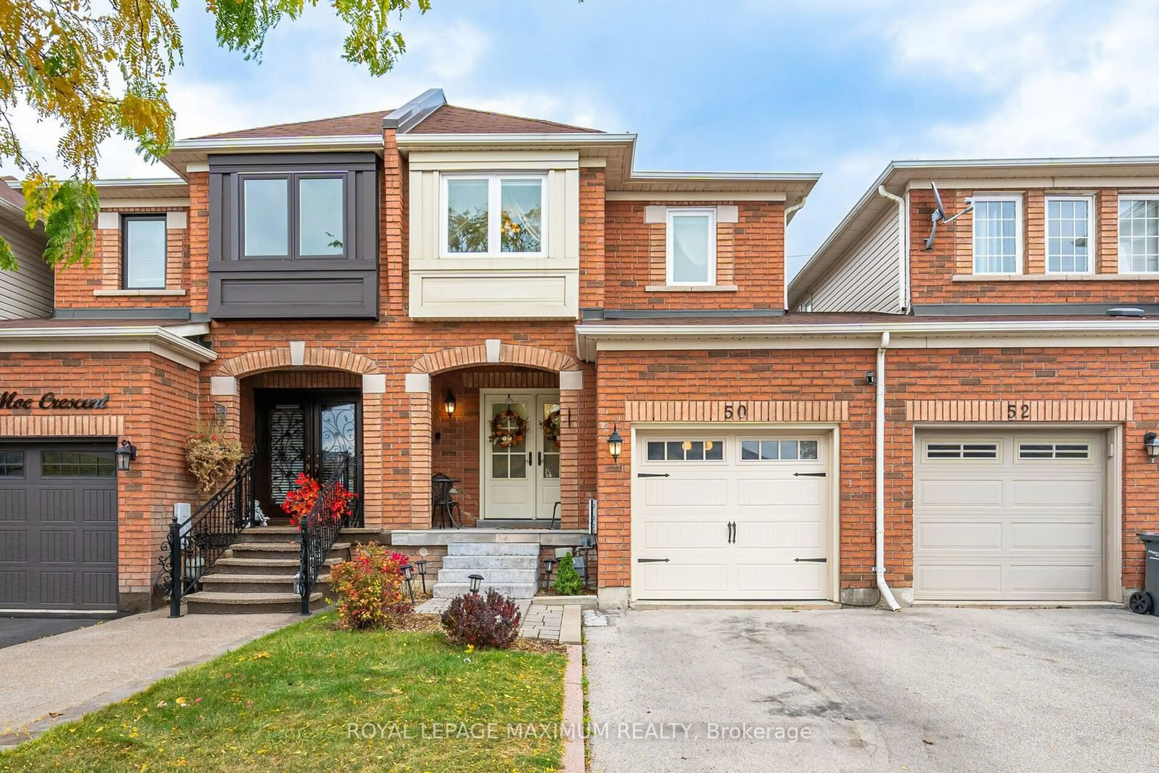 Home with brick exterior material, street for 50 Big Moe Cres, Brampton Ontario L6P 1J7