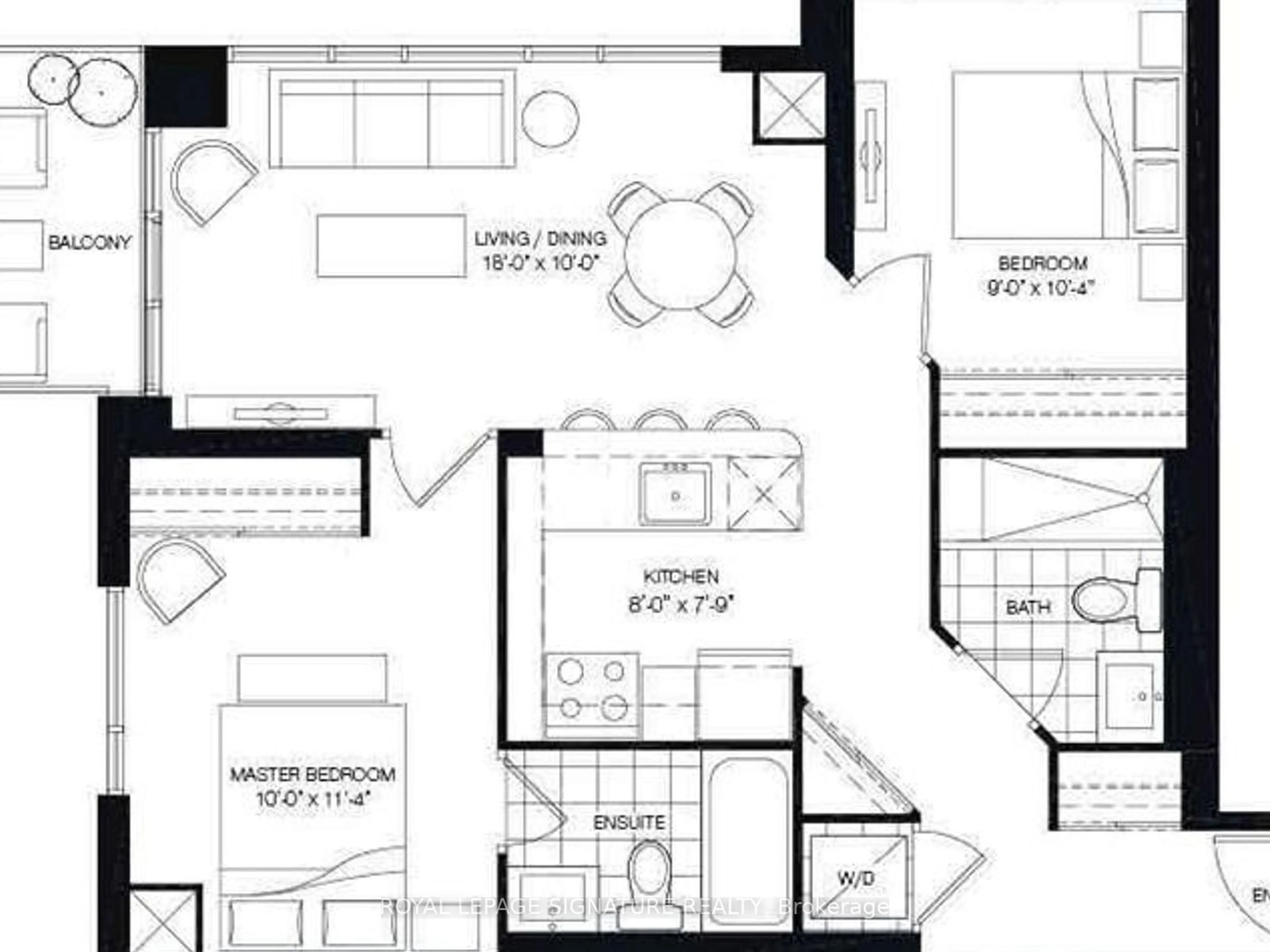 Floor plan for 15 Zorra St #2009, Toronto Ontario M8Z 0C1