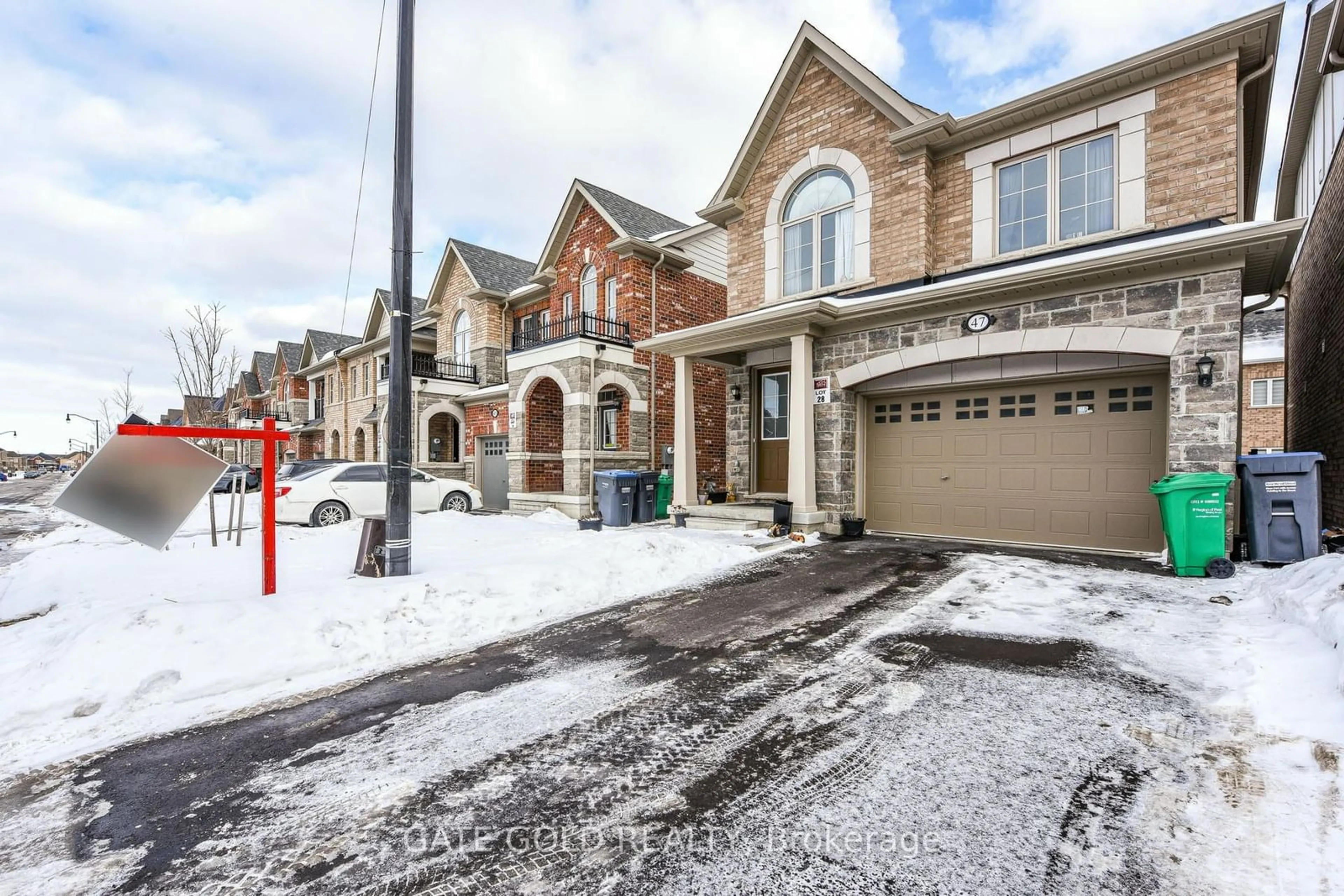 Home with brick exterior material, street for 47 Donald Stewart Rd, Brampton Ontario L7A 5J8